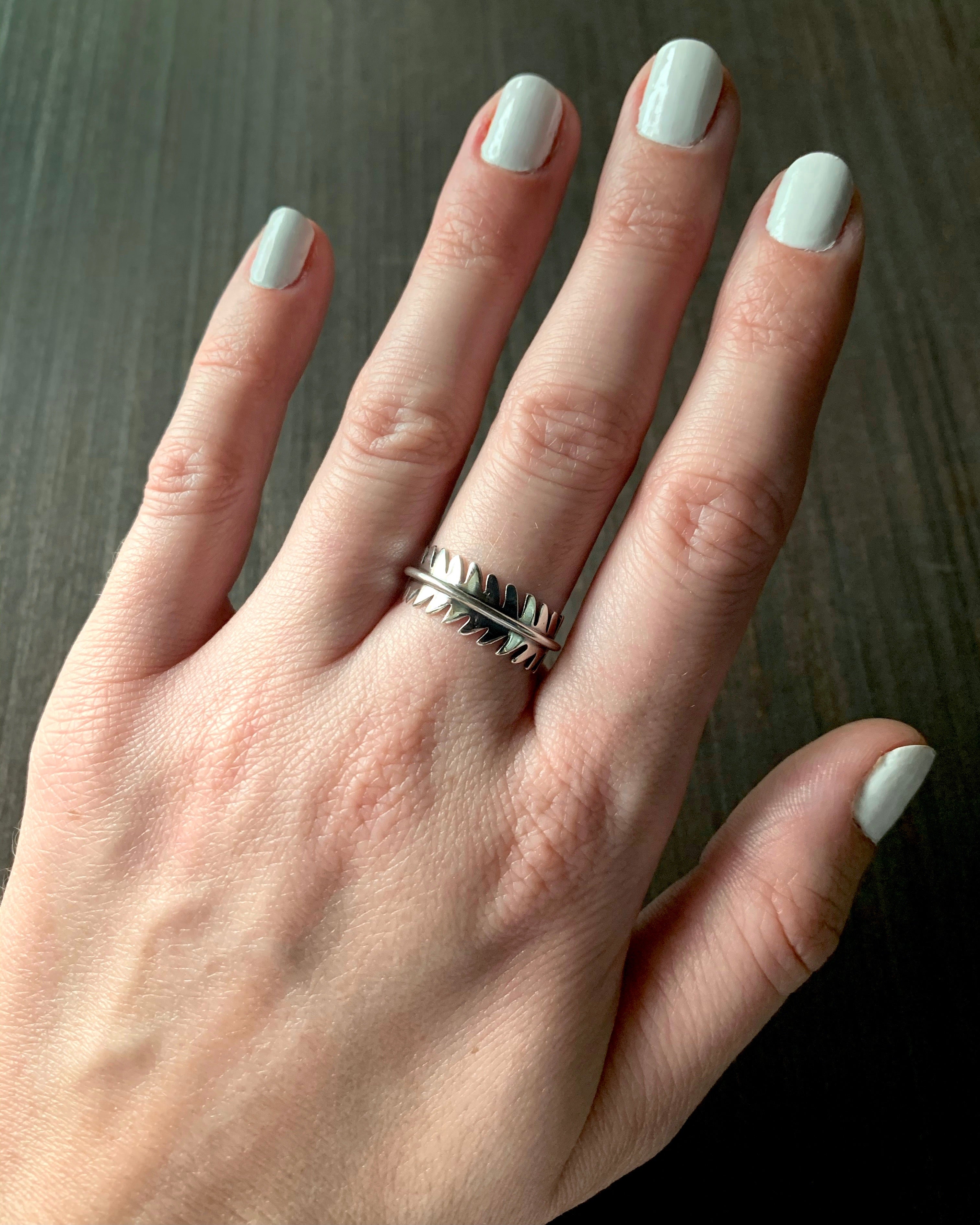 •FERN BAND• sterling silver ring