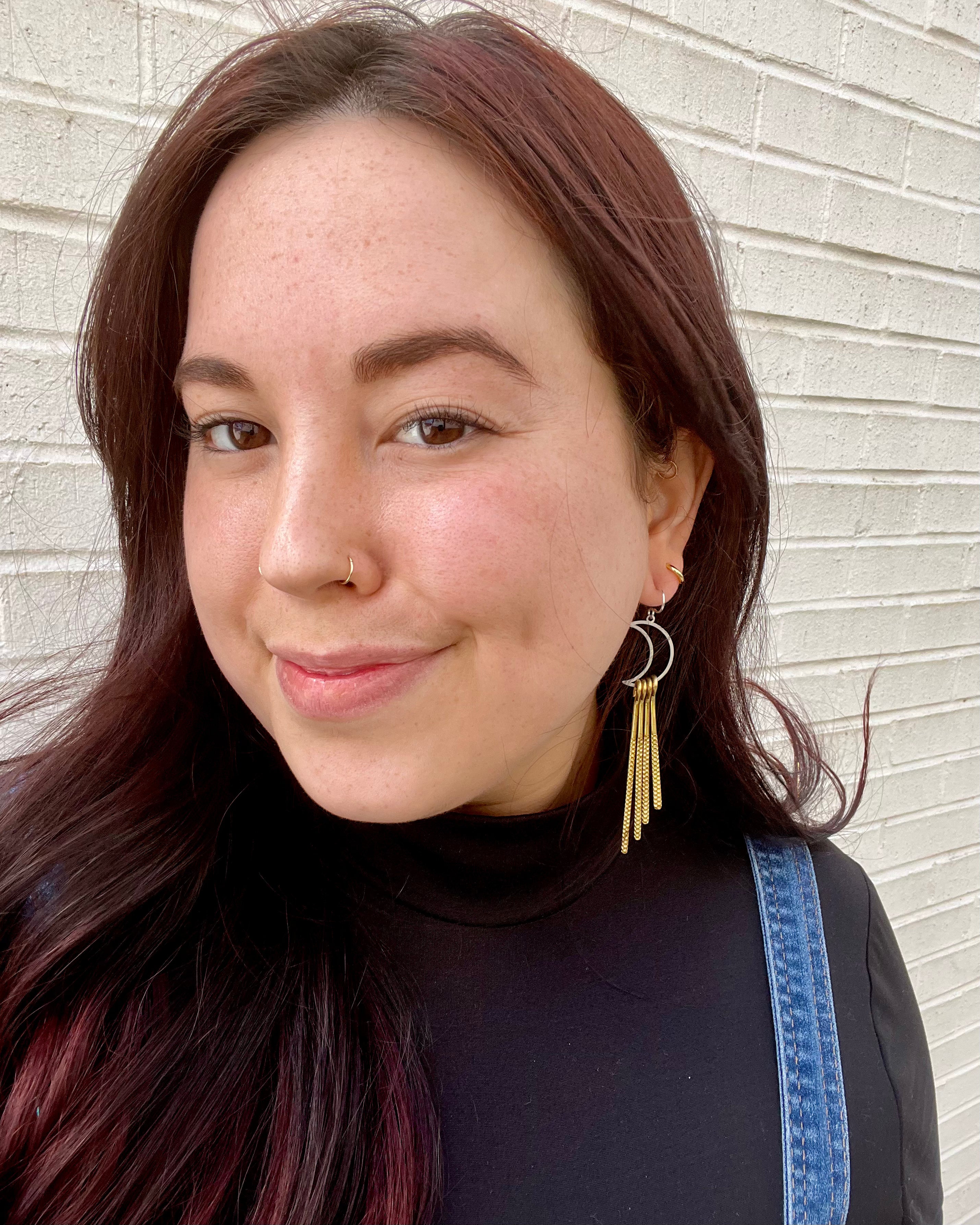 • FRINGE BENEFITS-8 •  mixed metal dangle earrings