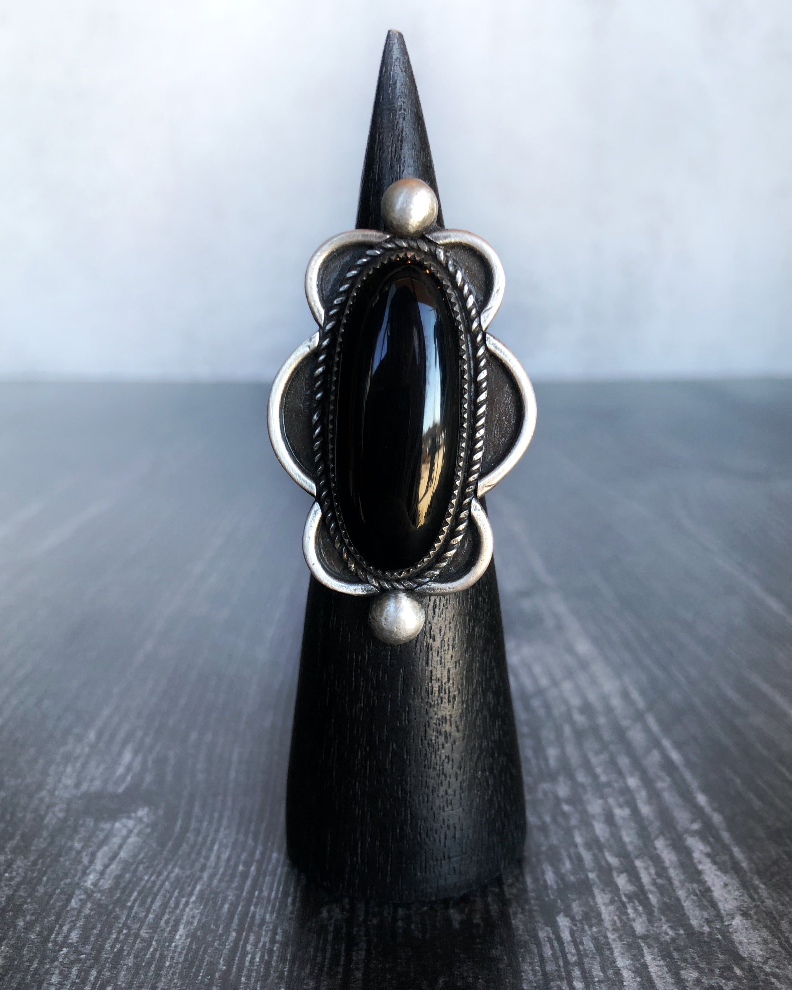 • BLOOM • onyx + silver ring