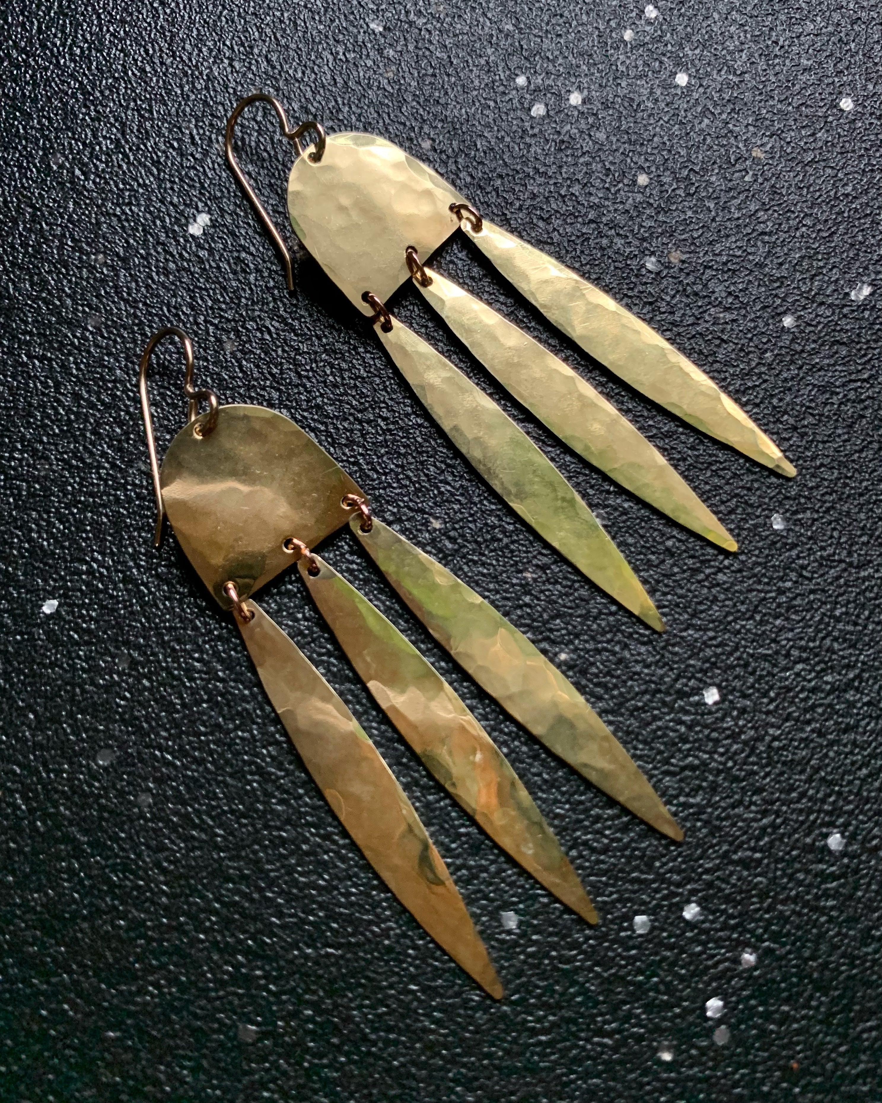 •SALACIA•  gold dangle earrings
