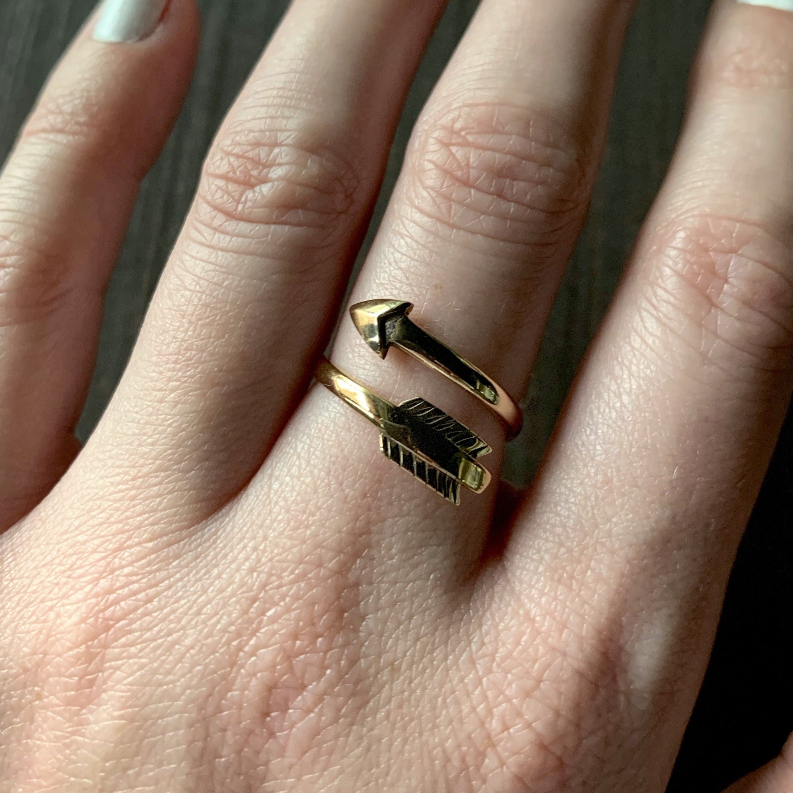 •MOVING FORWARD• adjustable bronze ring