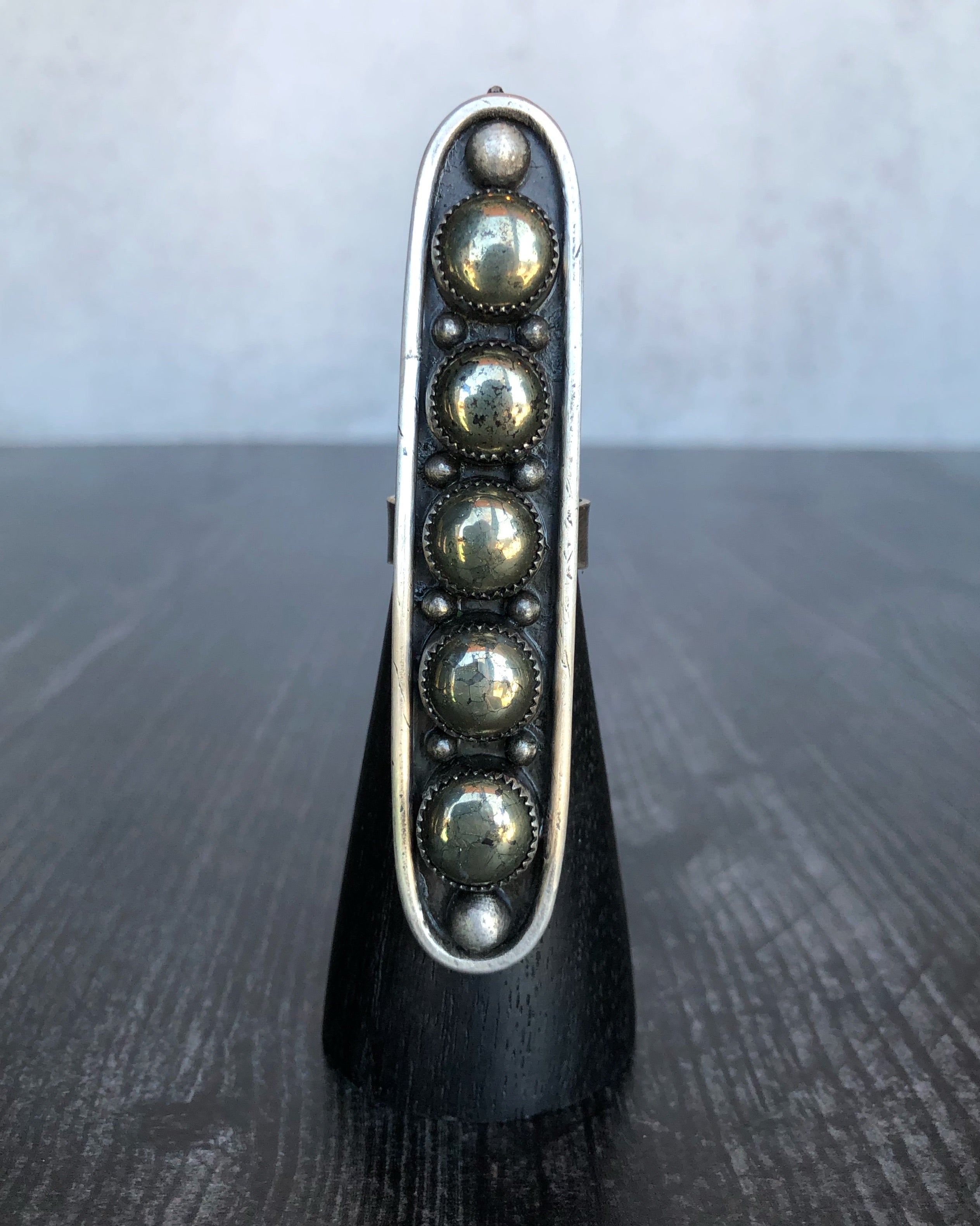 • GUILD • pyrite + silver ring