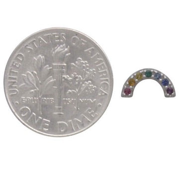 •CRYSTAL RAINBOW• recycled silver stud earrings