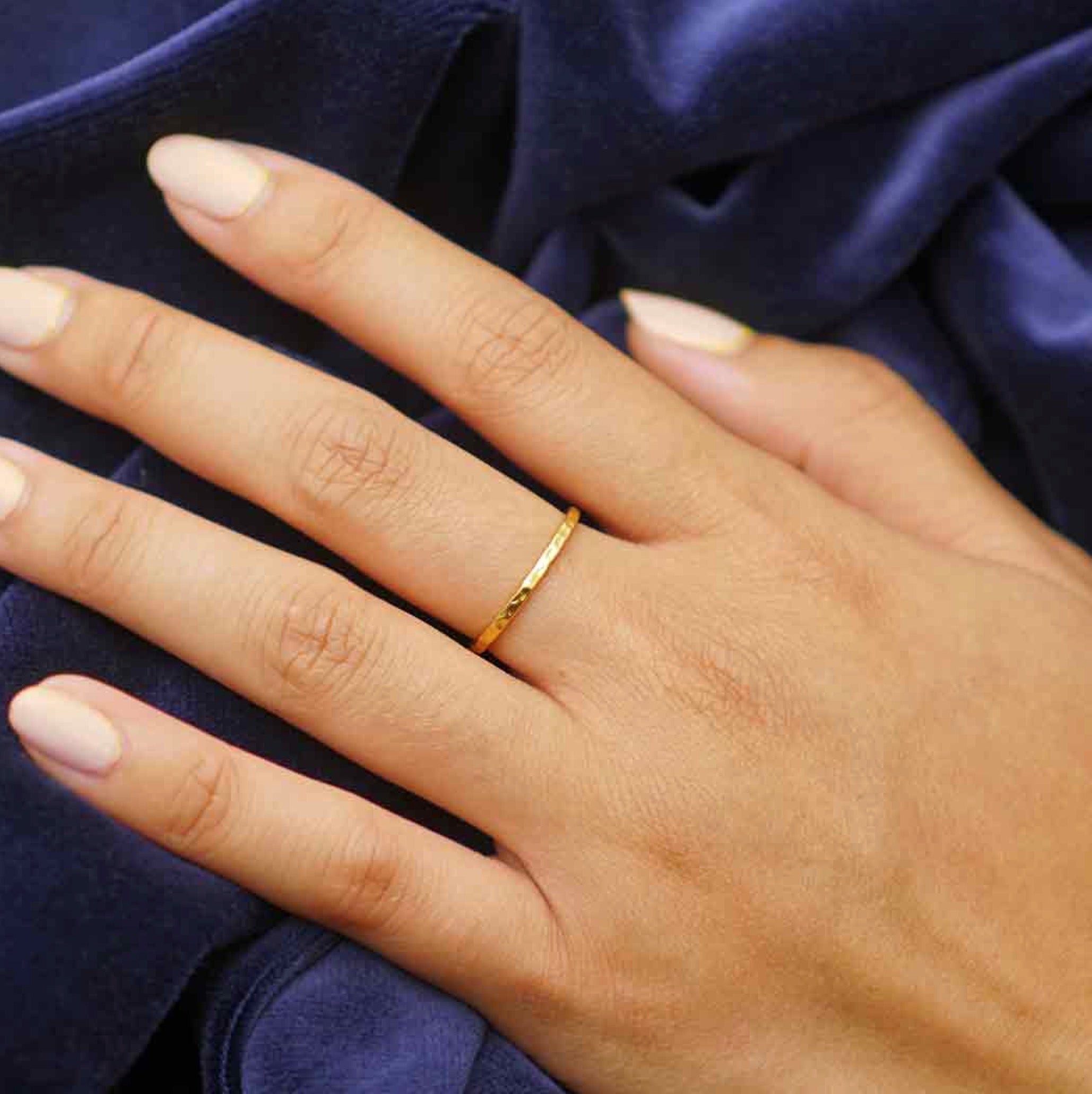 •HAMMERED STACKER• bronze ring