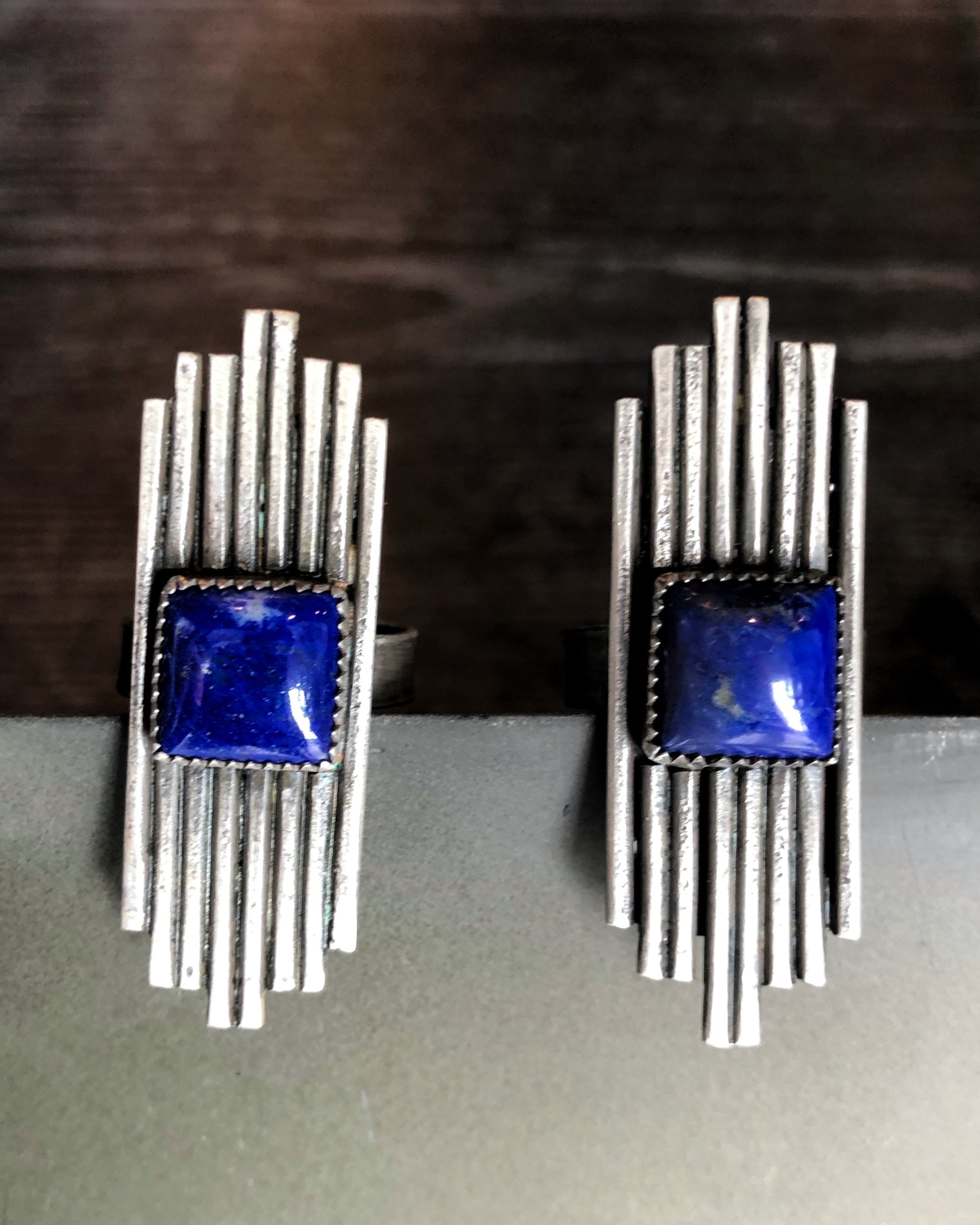 • ART DECO • Lapis + Silver Ring