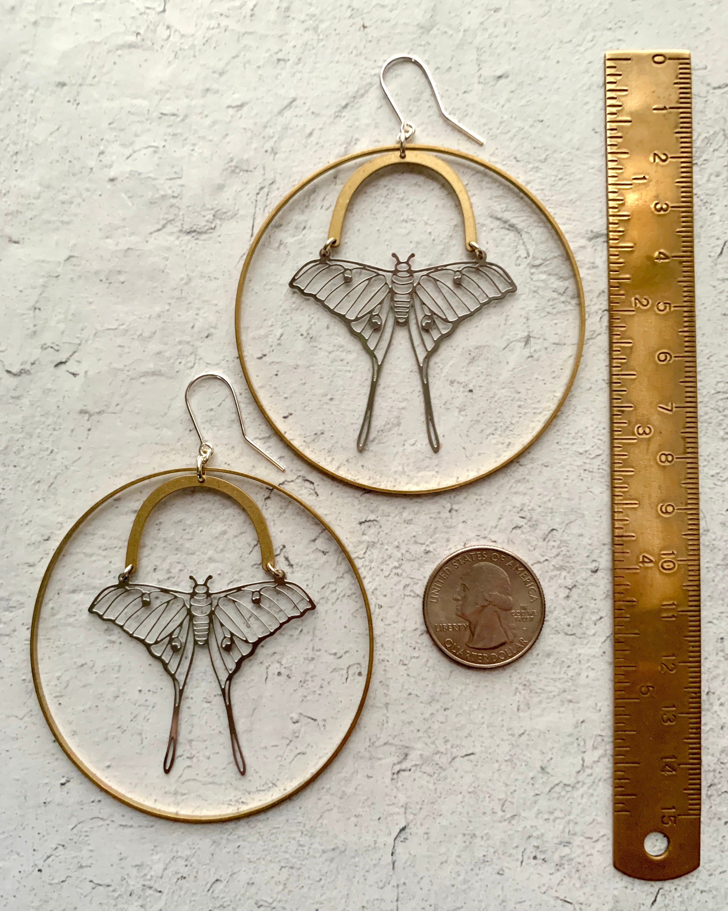 • RAINBOW ACTIAS • mixed metal large hoop earrings