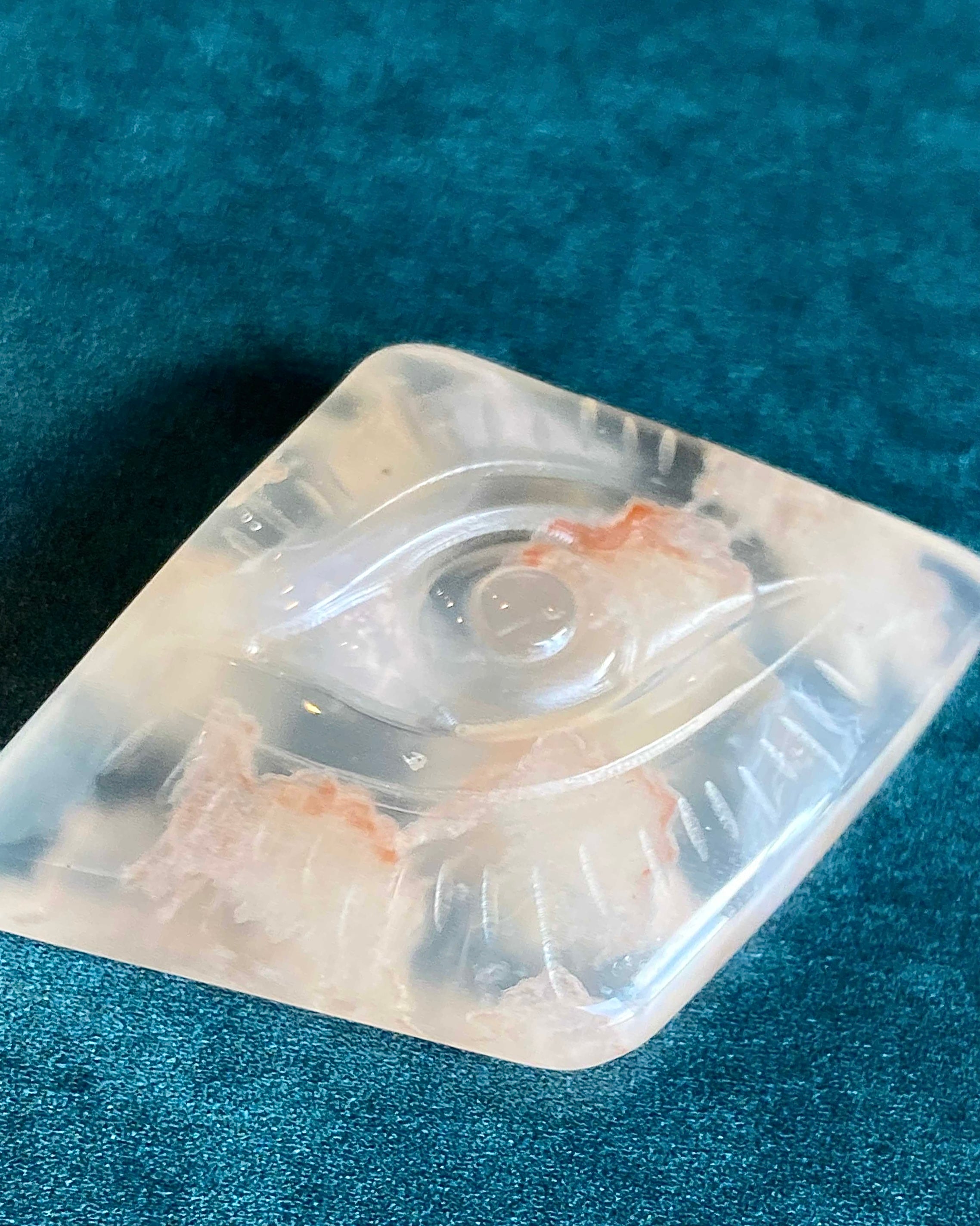 • PROTECTIVE EYE • hand carved flower agate
