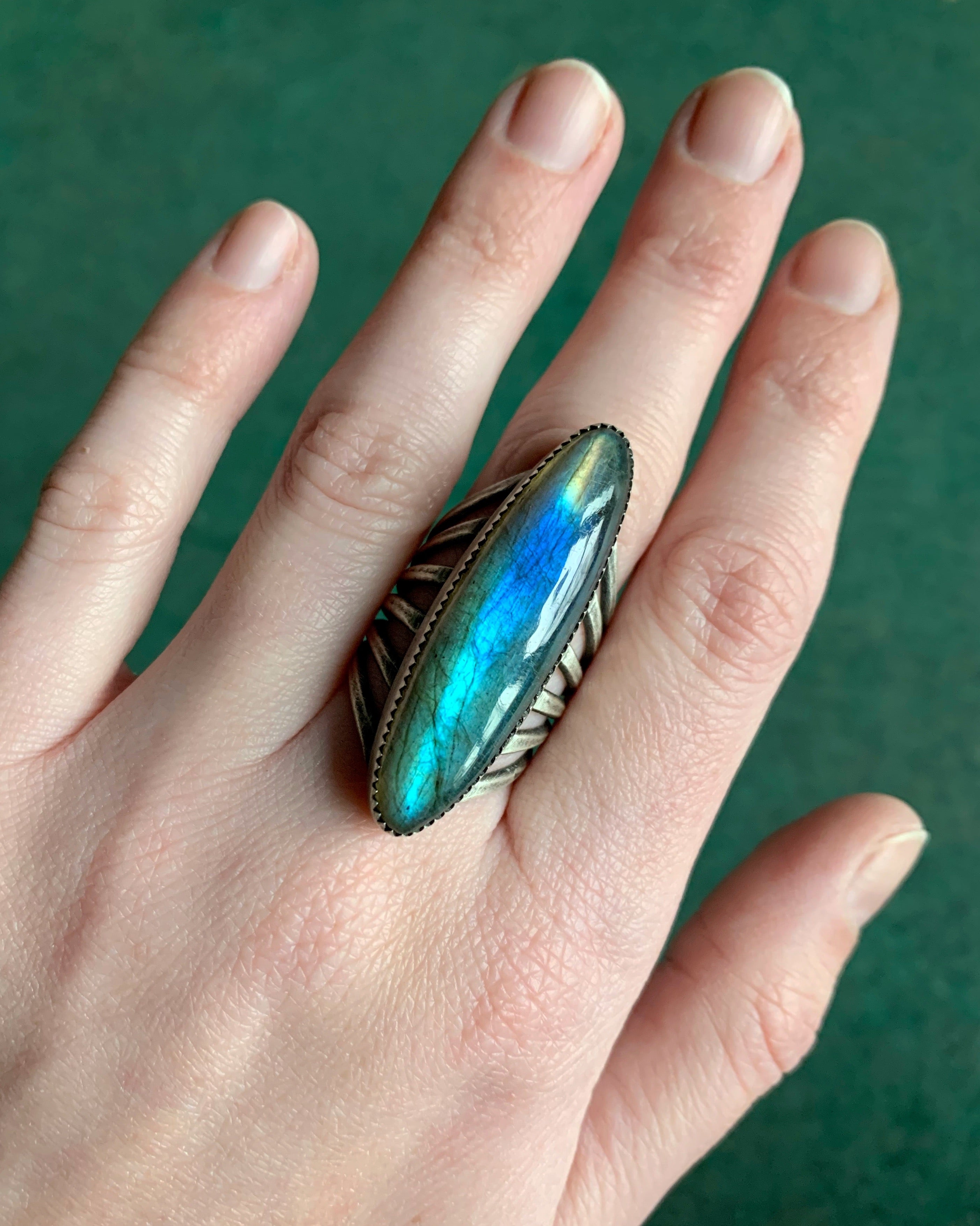 • MONUMENT • labradorite + silver ring