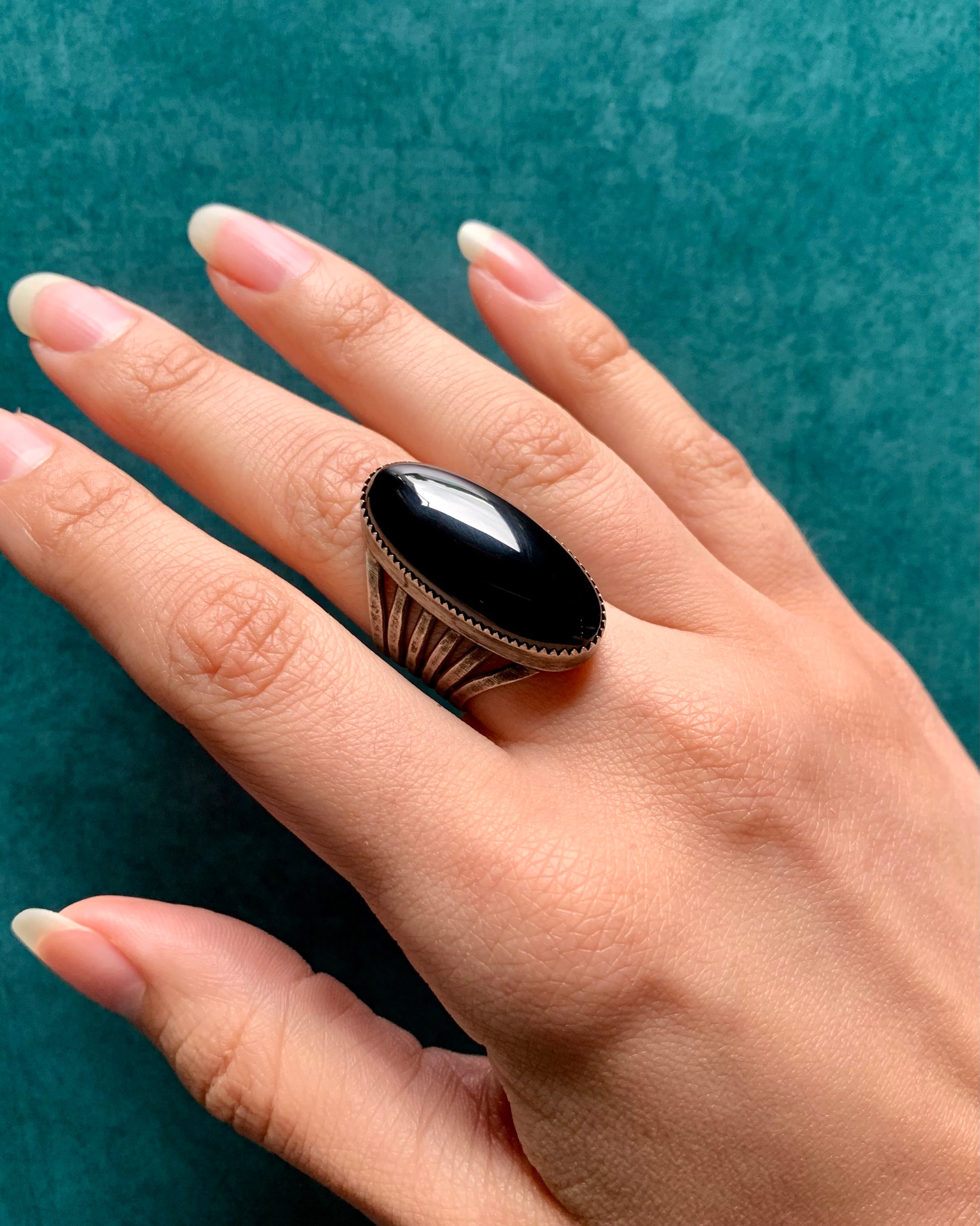 • MONUMENT • onyx + silver ring