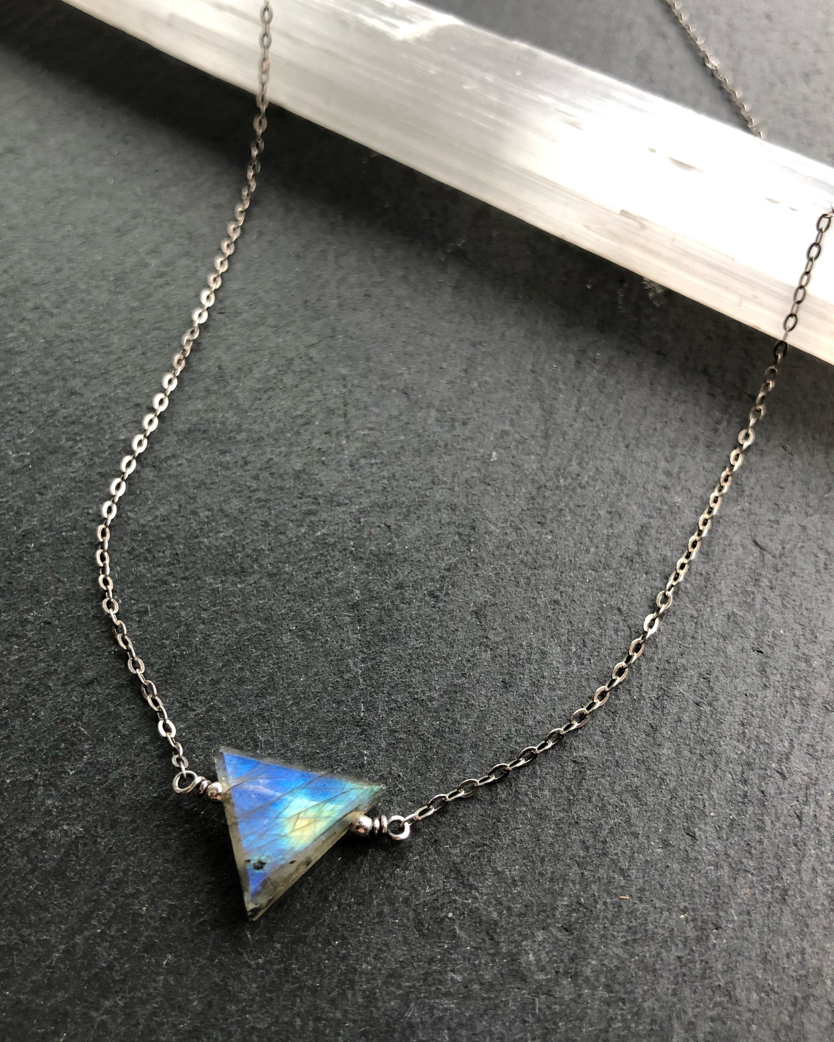 • STRAY • labradorite + silver necklace