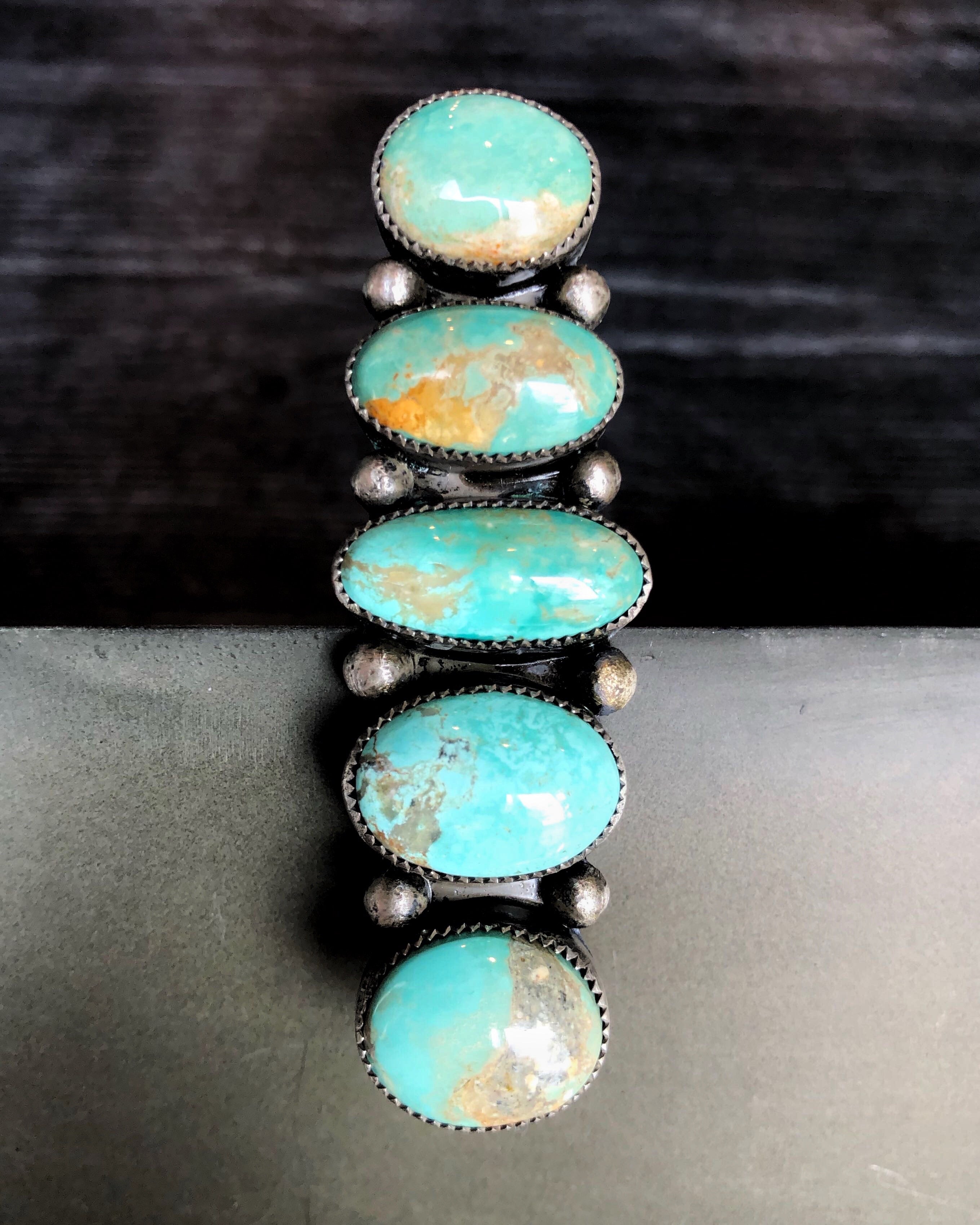 • STONE STACK • Turquoise + Silver Ring