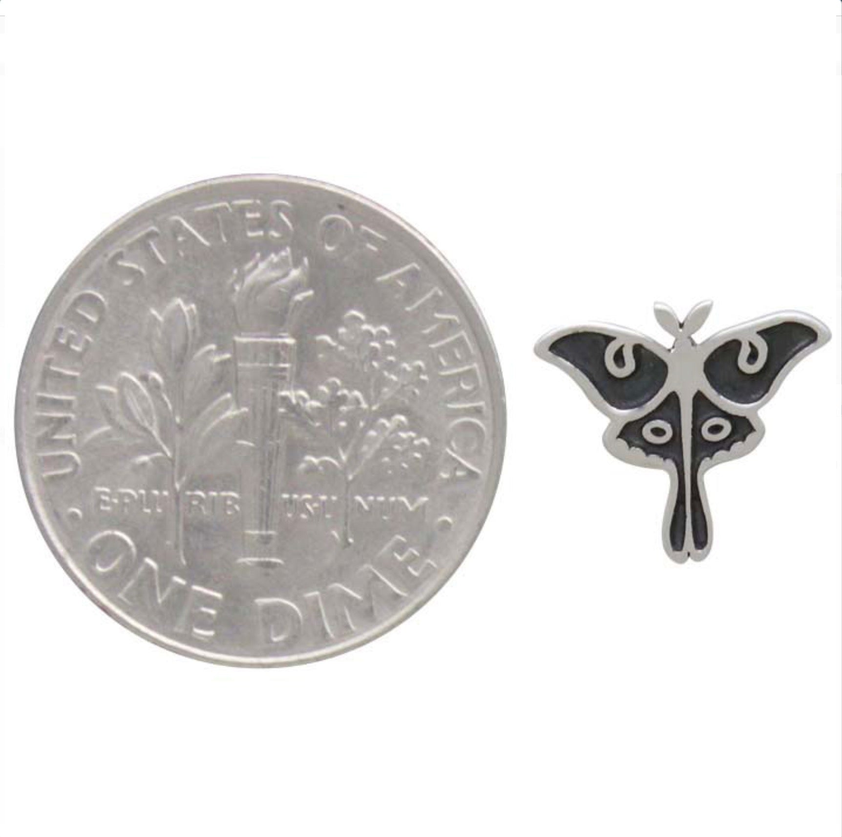 •LIL' LUNA MOTH• recycled silver stud earrings