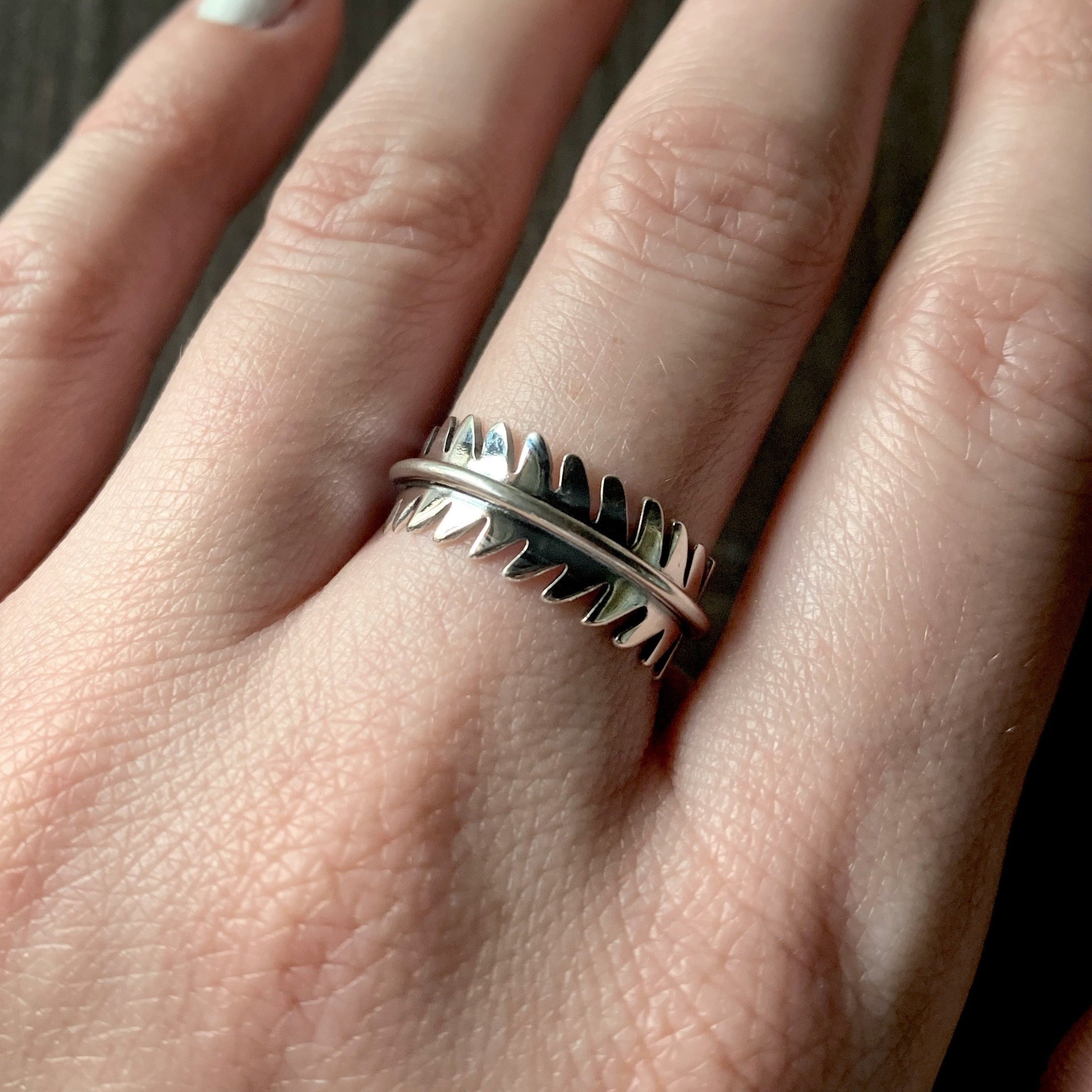 •FERN BAND• sterling silver ring