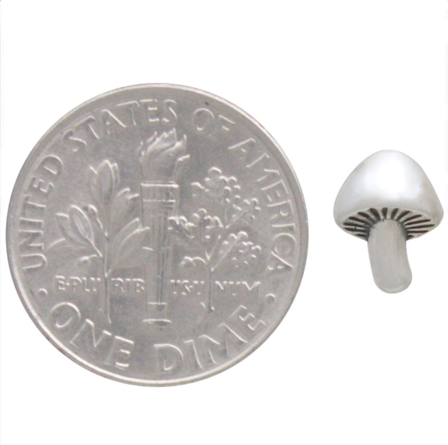 •LIL' MUSHROOM• recycled silver stud earrings