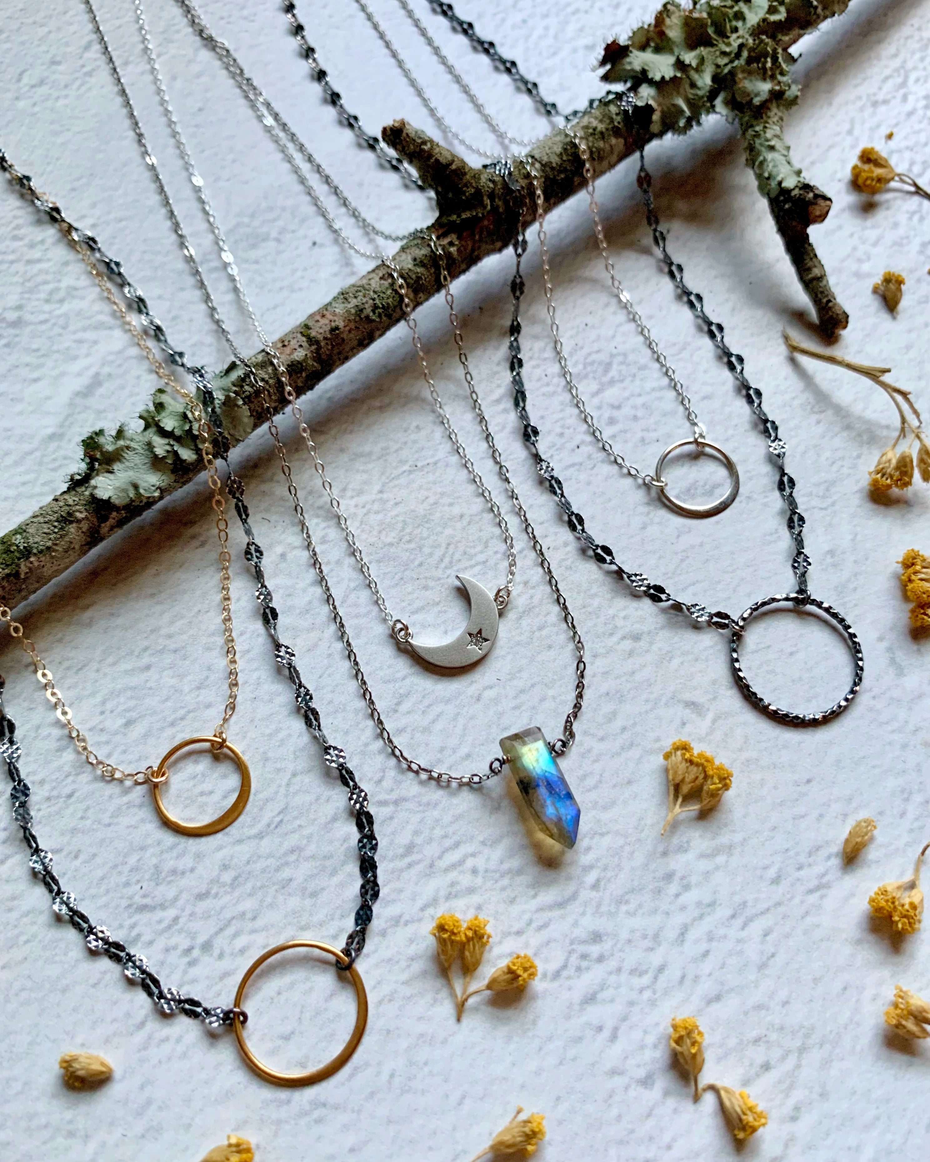 DEMILUNE • silver necklace
