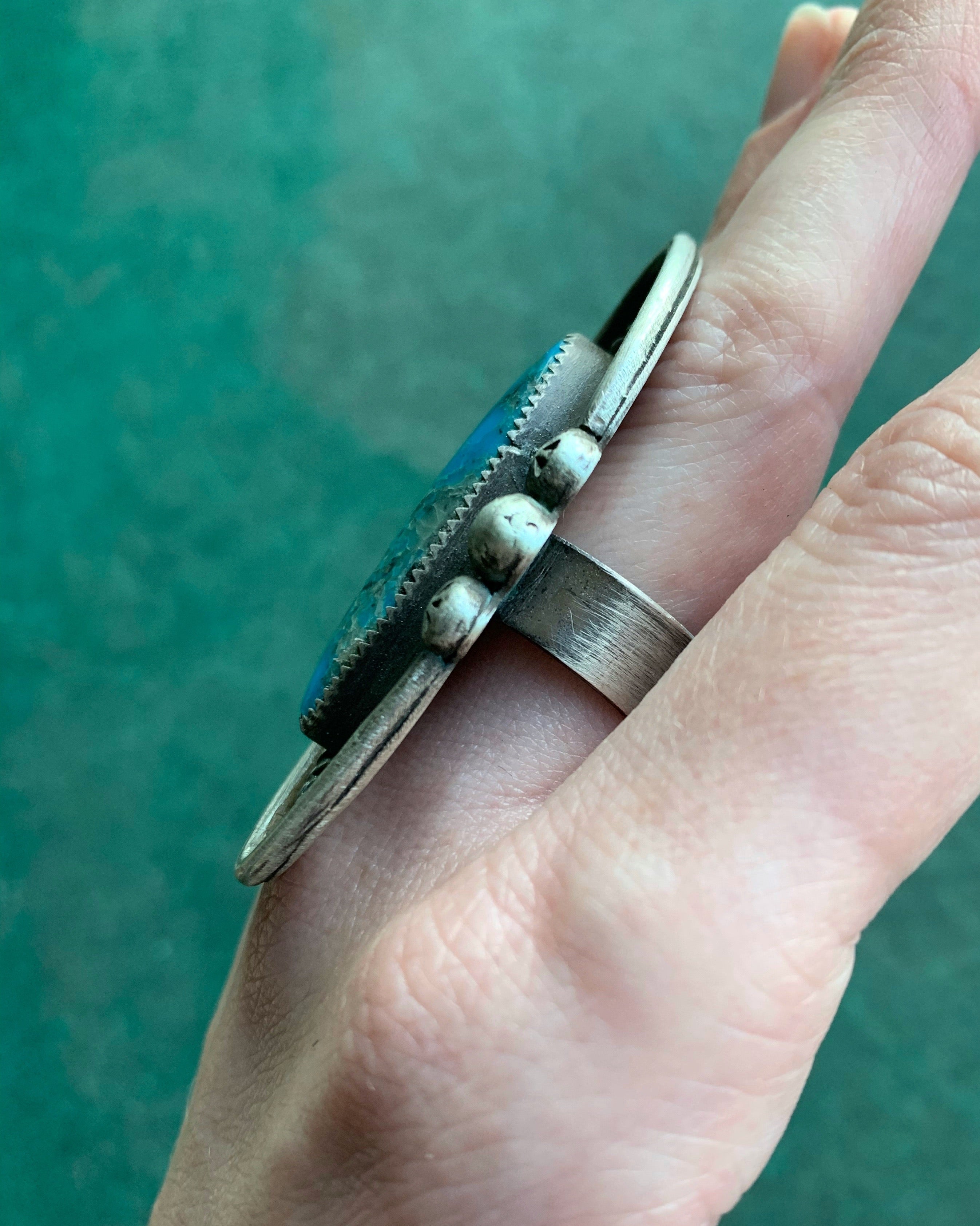 • UNIVERSE • kingman turquoise + silver ring