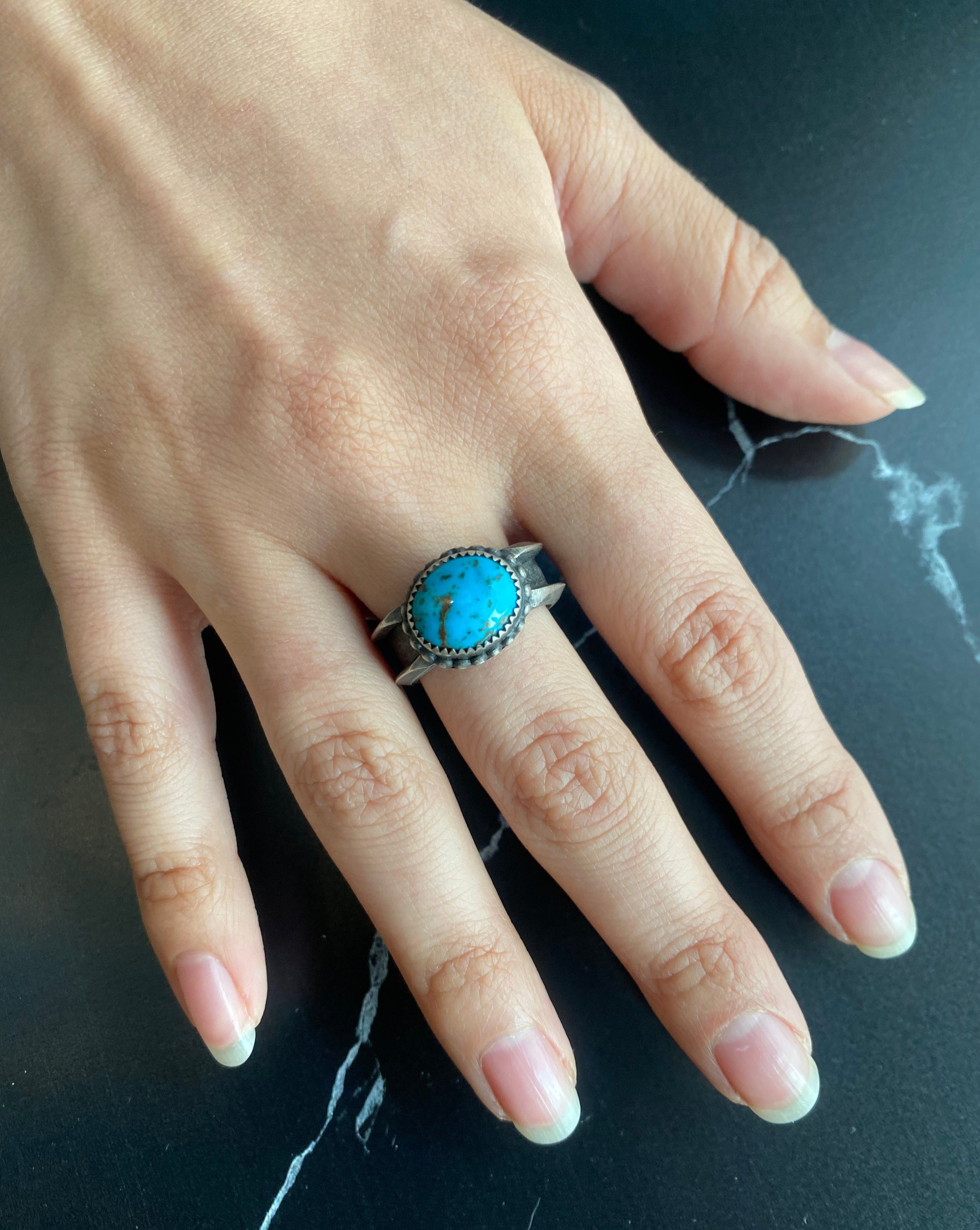 • BITTY • turquoise + silver ring