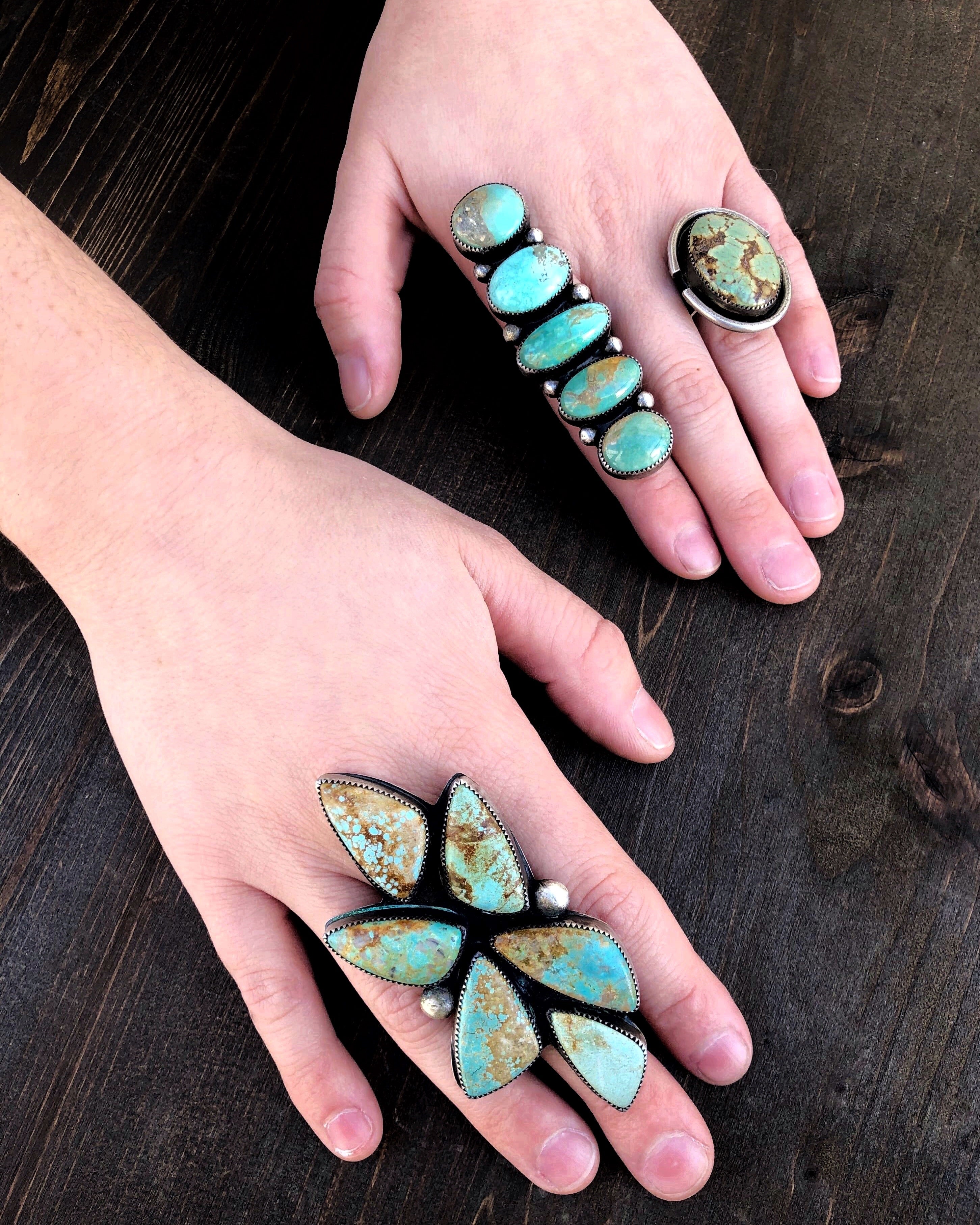 • STONE STACK • Turquoise + Silver Ring
