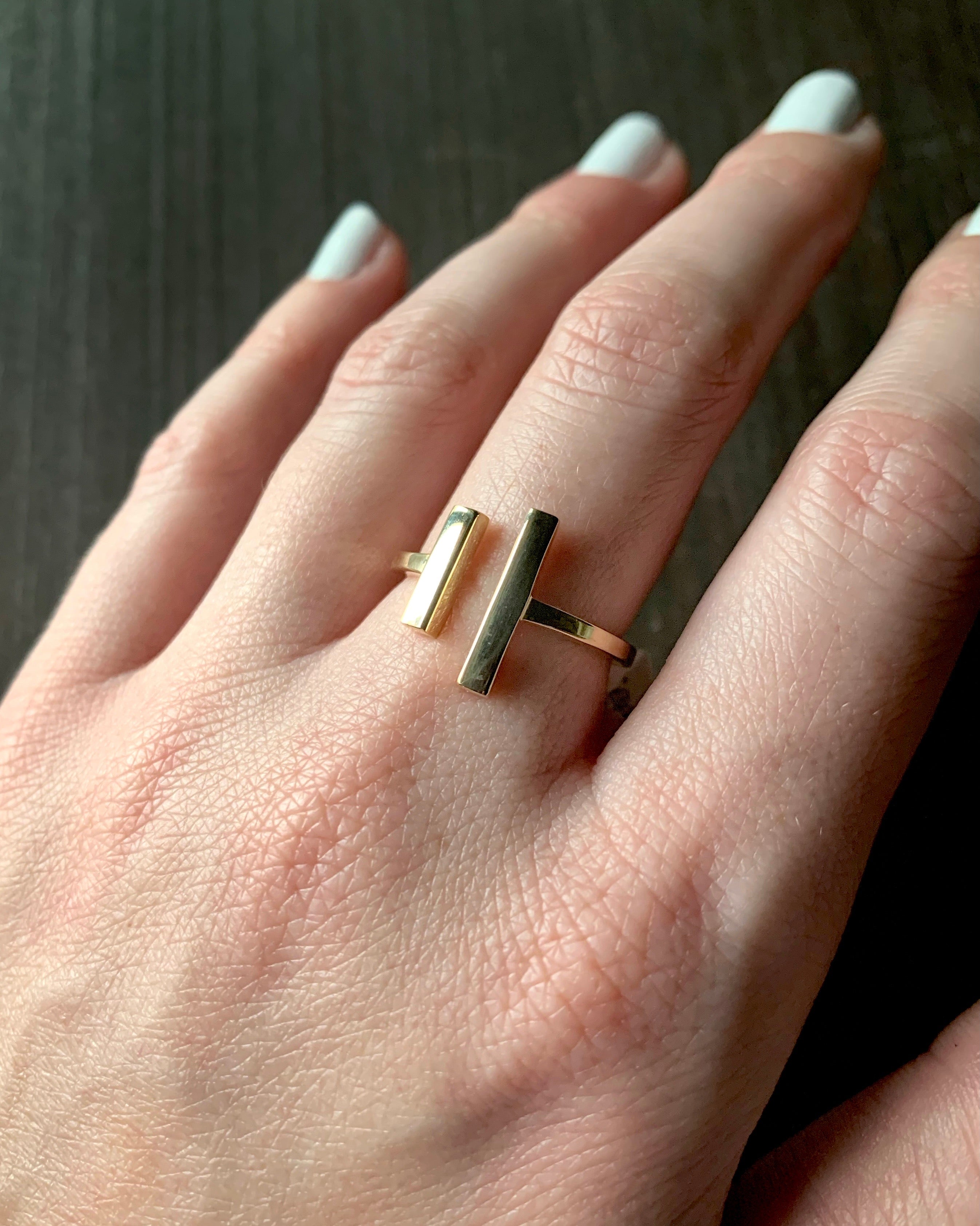 •FINDING BALANCE• adjustable bronze ring
