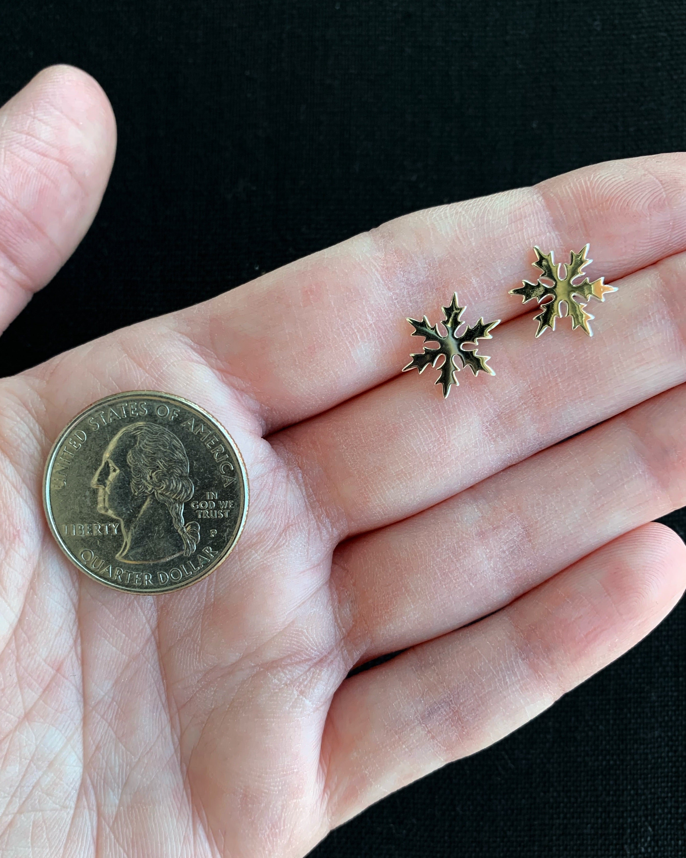 •SNOWFLAKE• recycled silver stud earrings