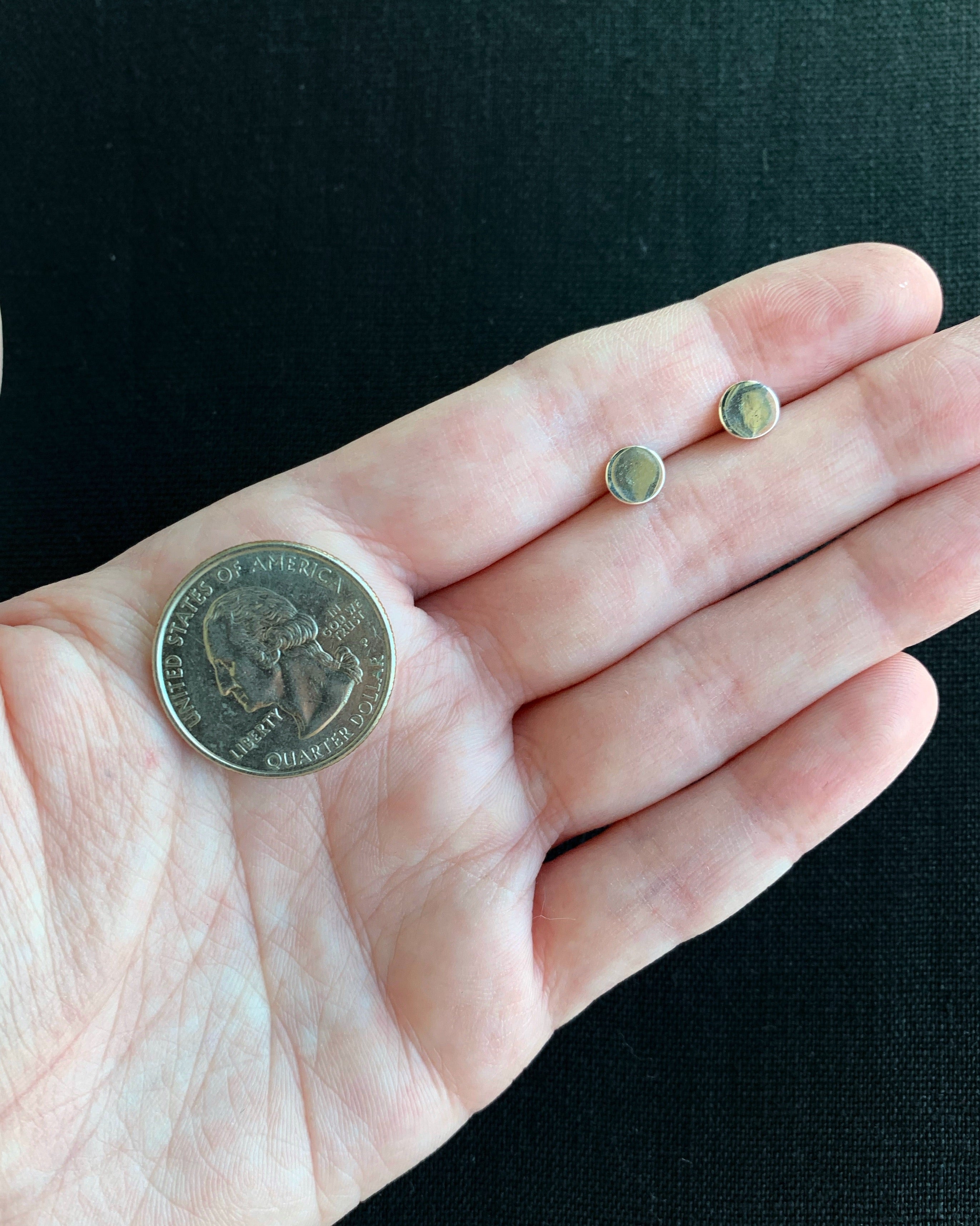 •FULL MOON• silver stud earrings