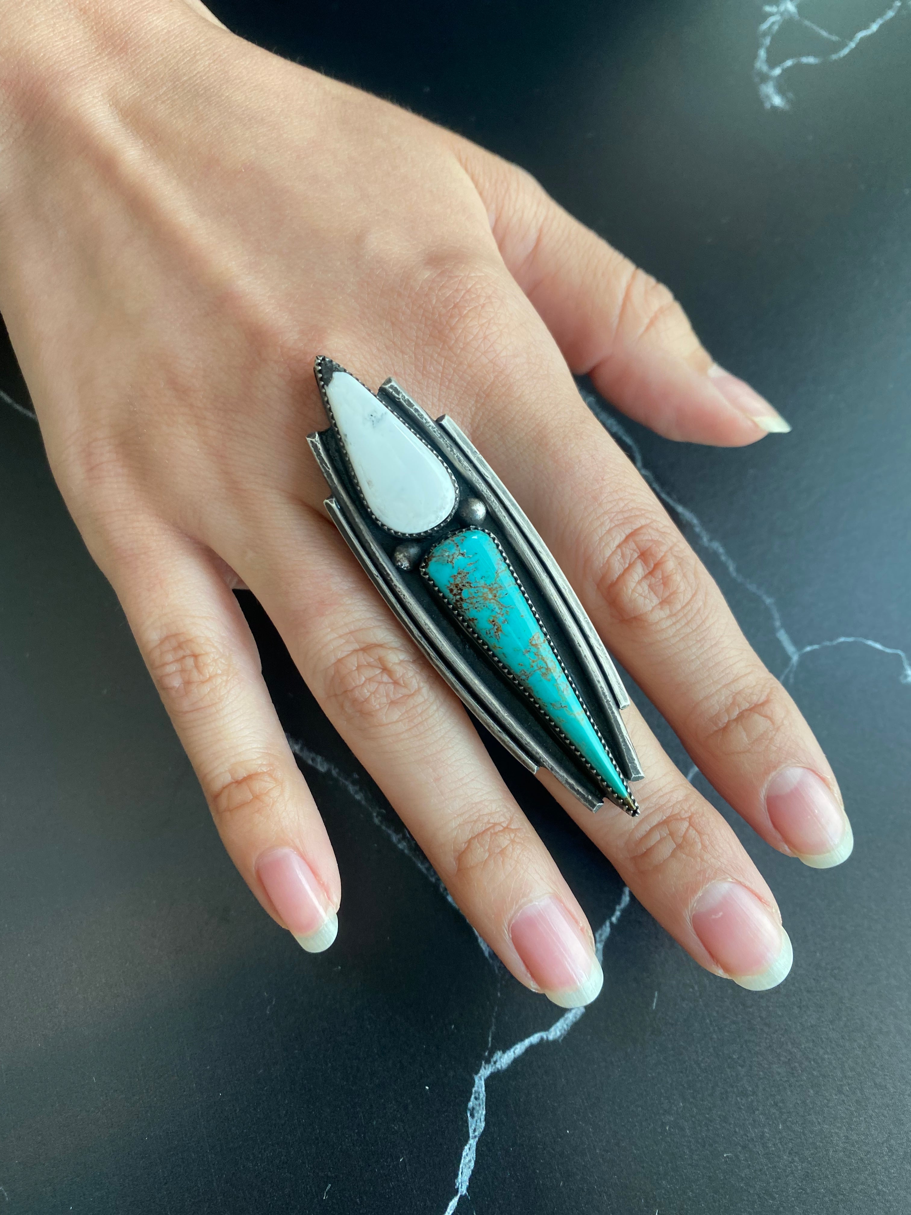 • TALON • turquoise + silver ring