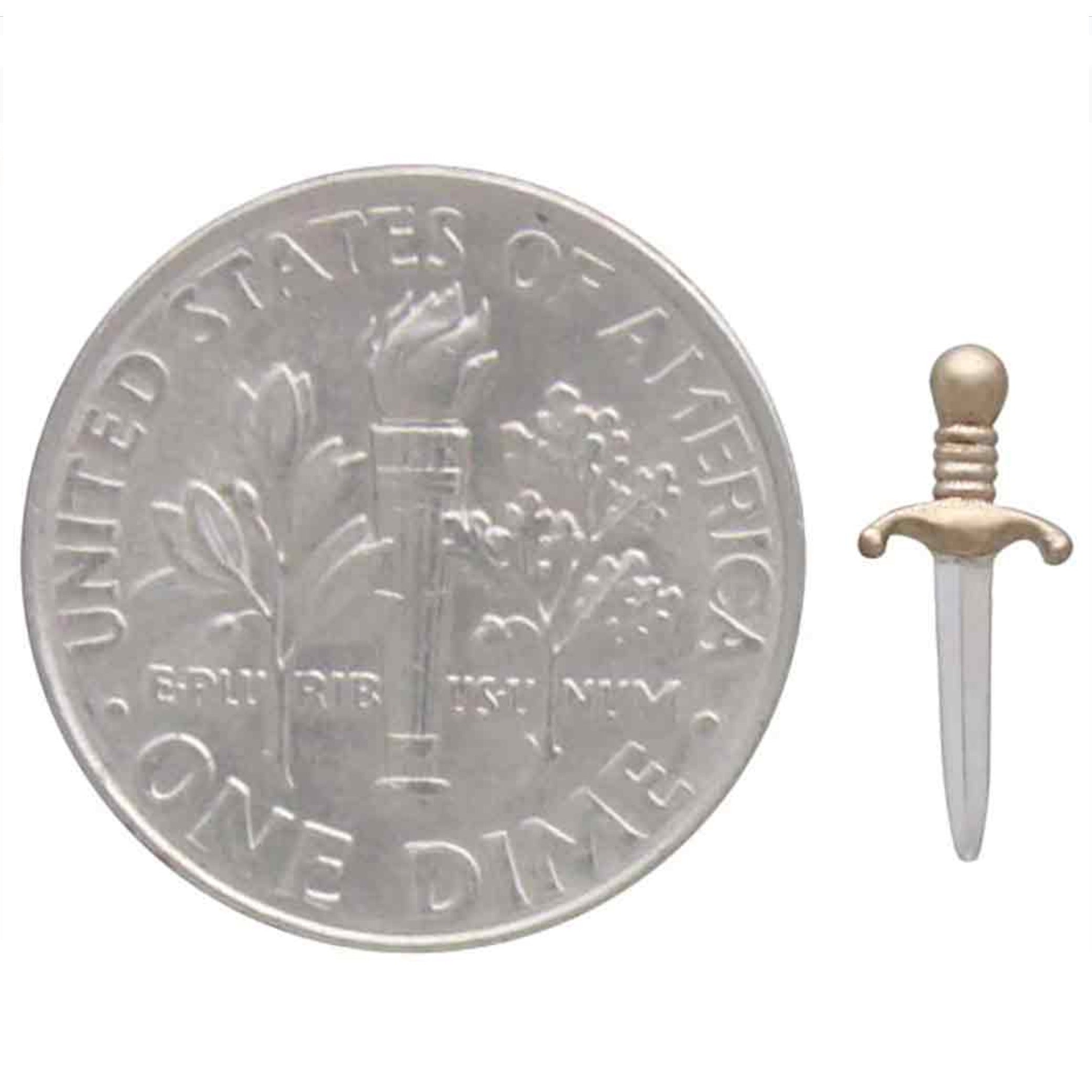 •TINY DAGGERS• recycled silver & bronze stud earrings