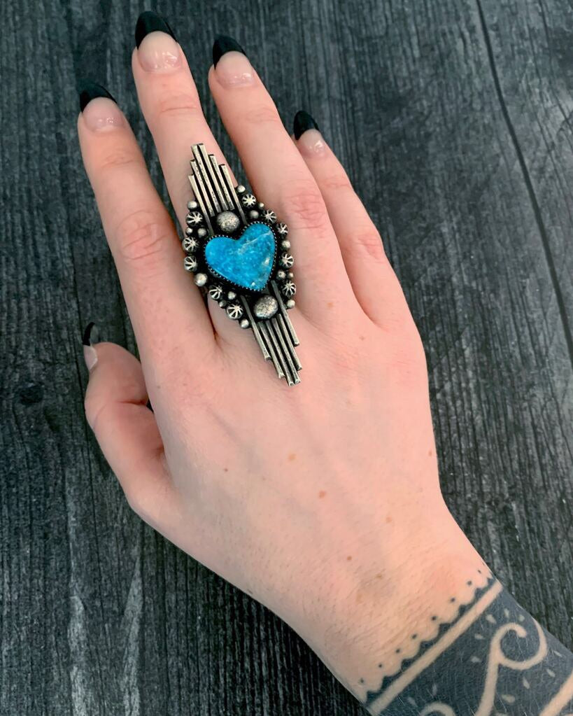 • IDOLATRY • kingman turquoise + silver ring