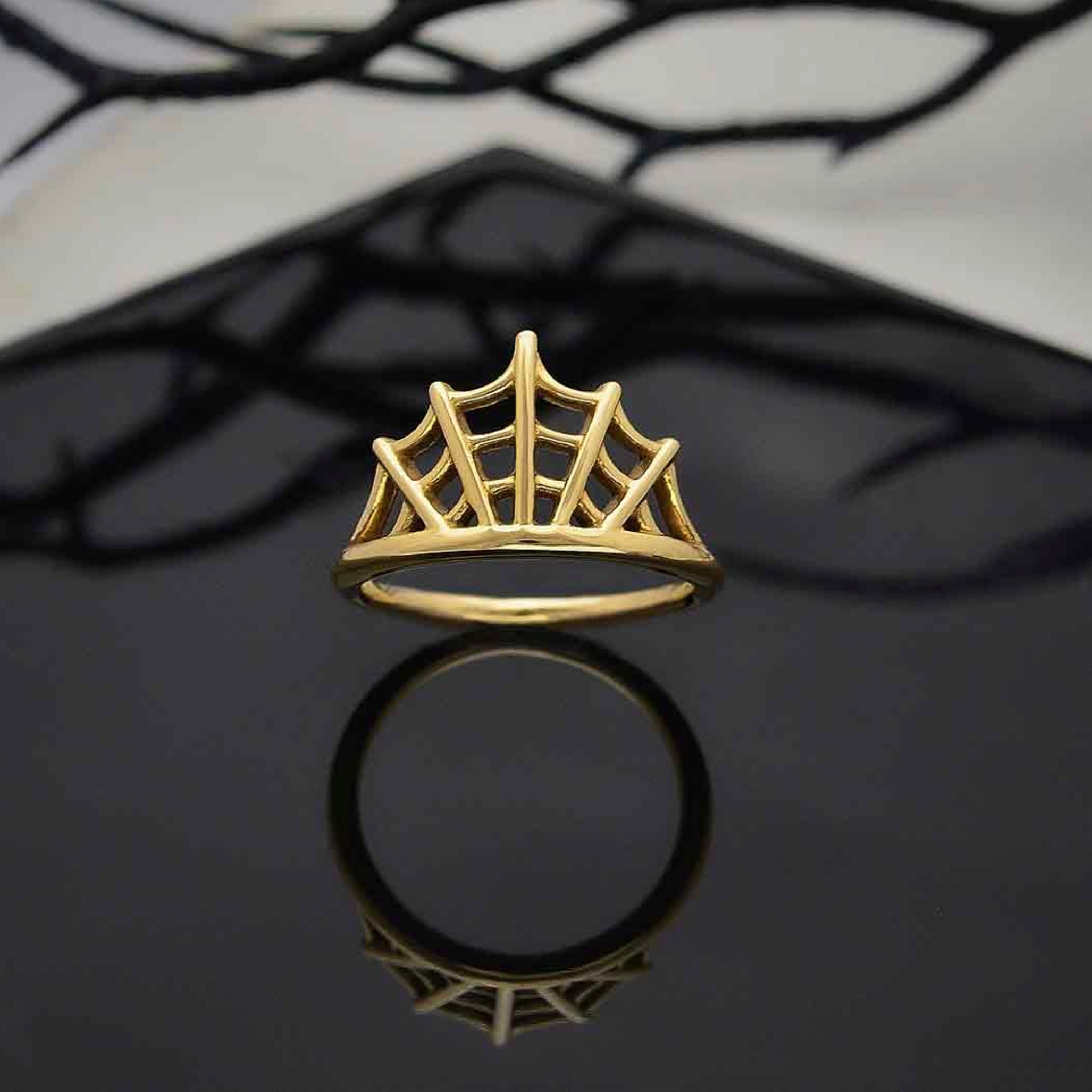 •SPIDER WEB• bronze ring