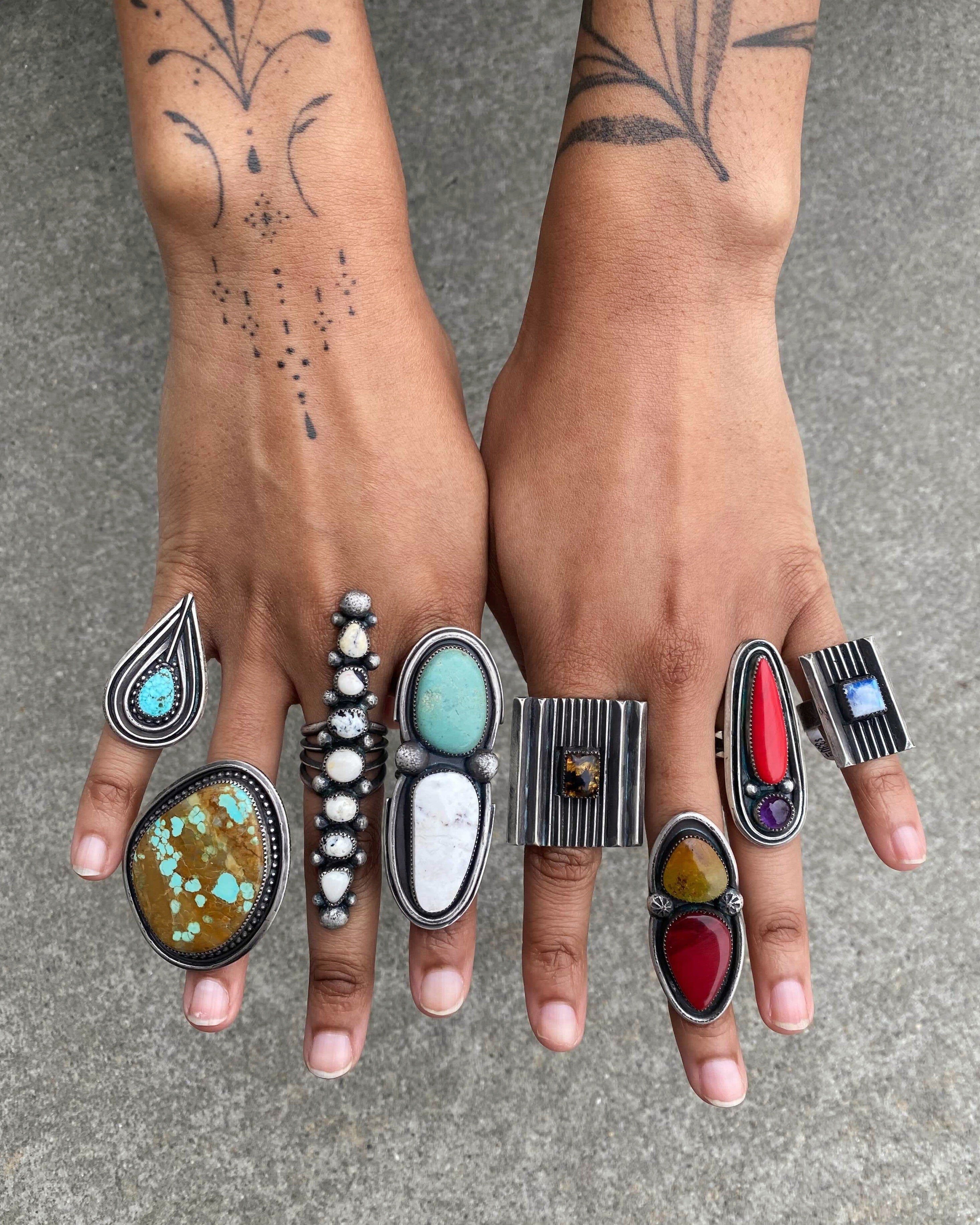 • DROPLET • turquoise + silver ring