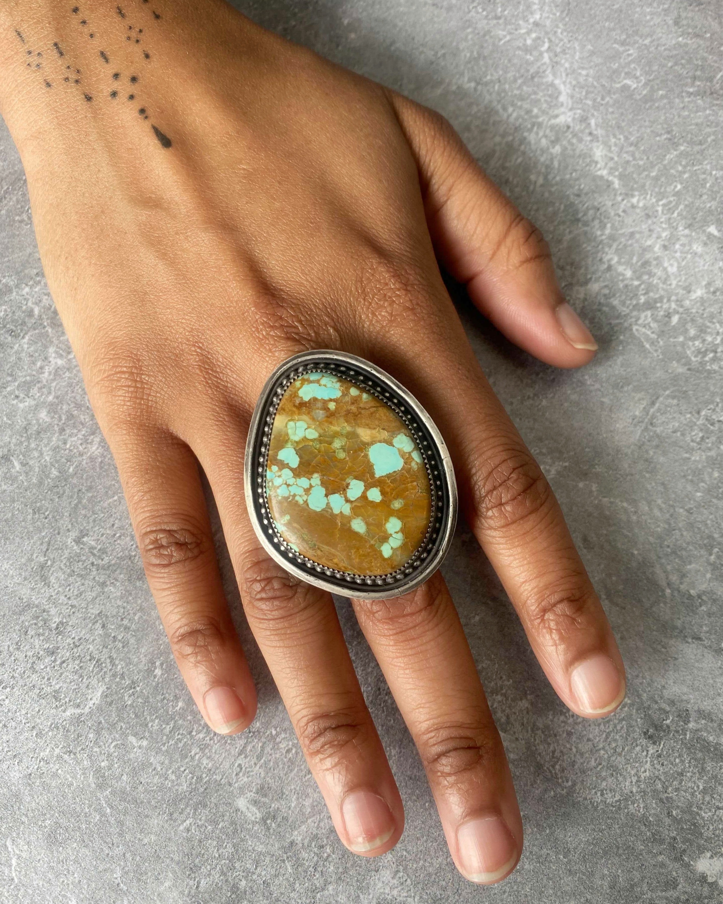 • AERIAL • turquoise + silver ring