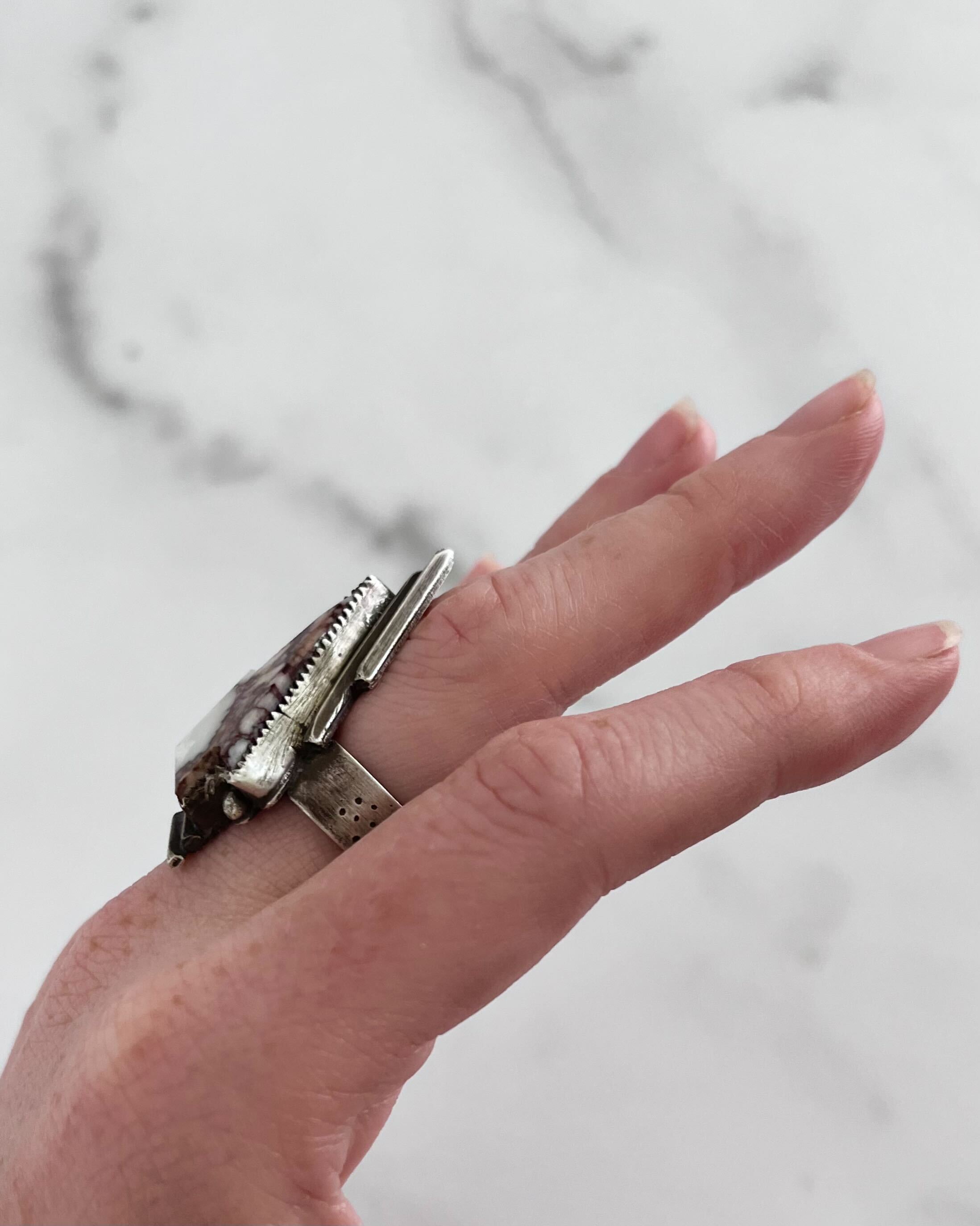 • BOLT • wild horse jasper + silver ring