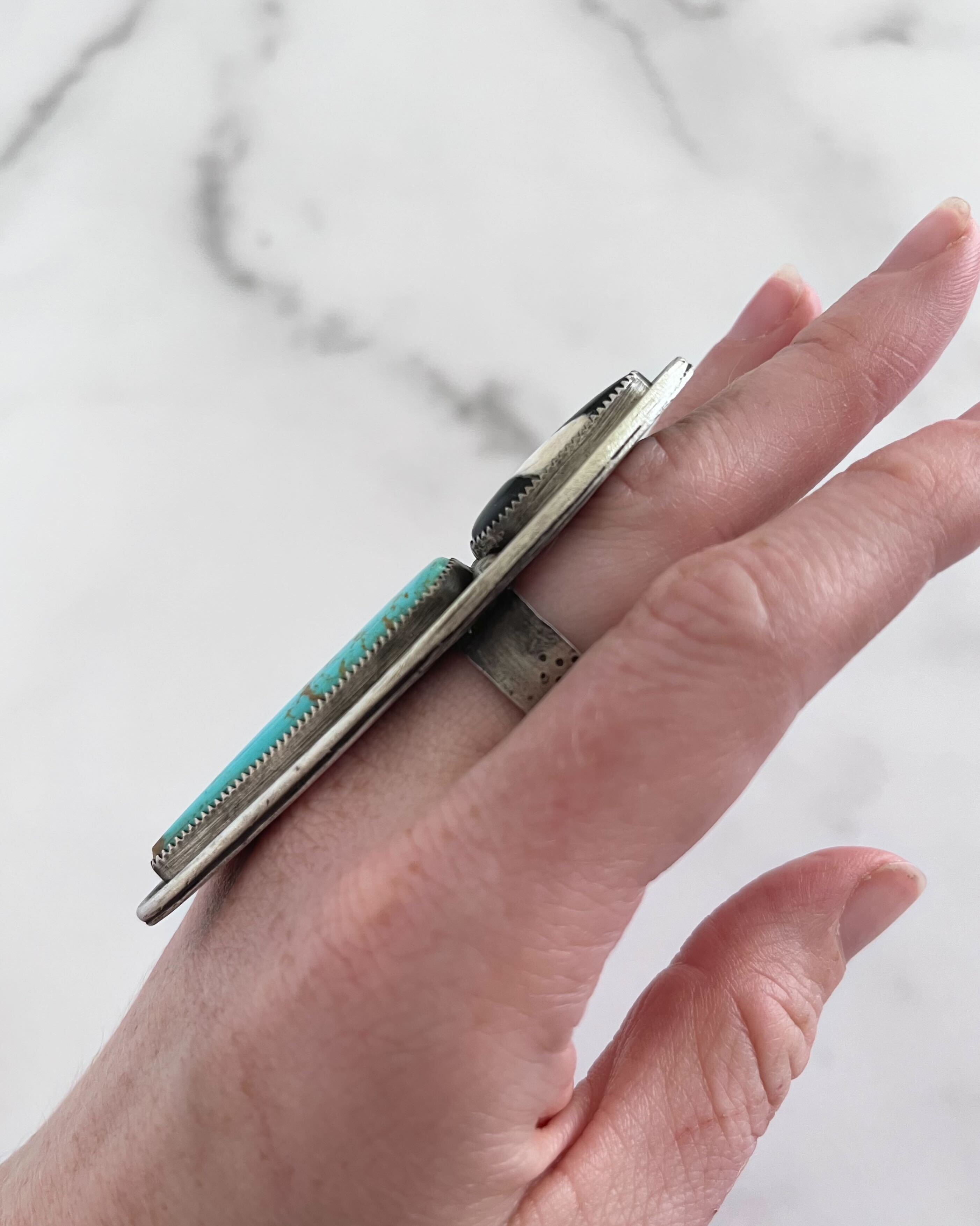 • TALON • turquoise + silver ring