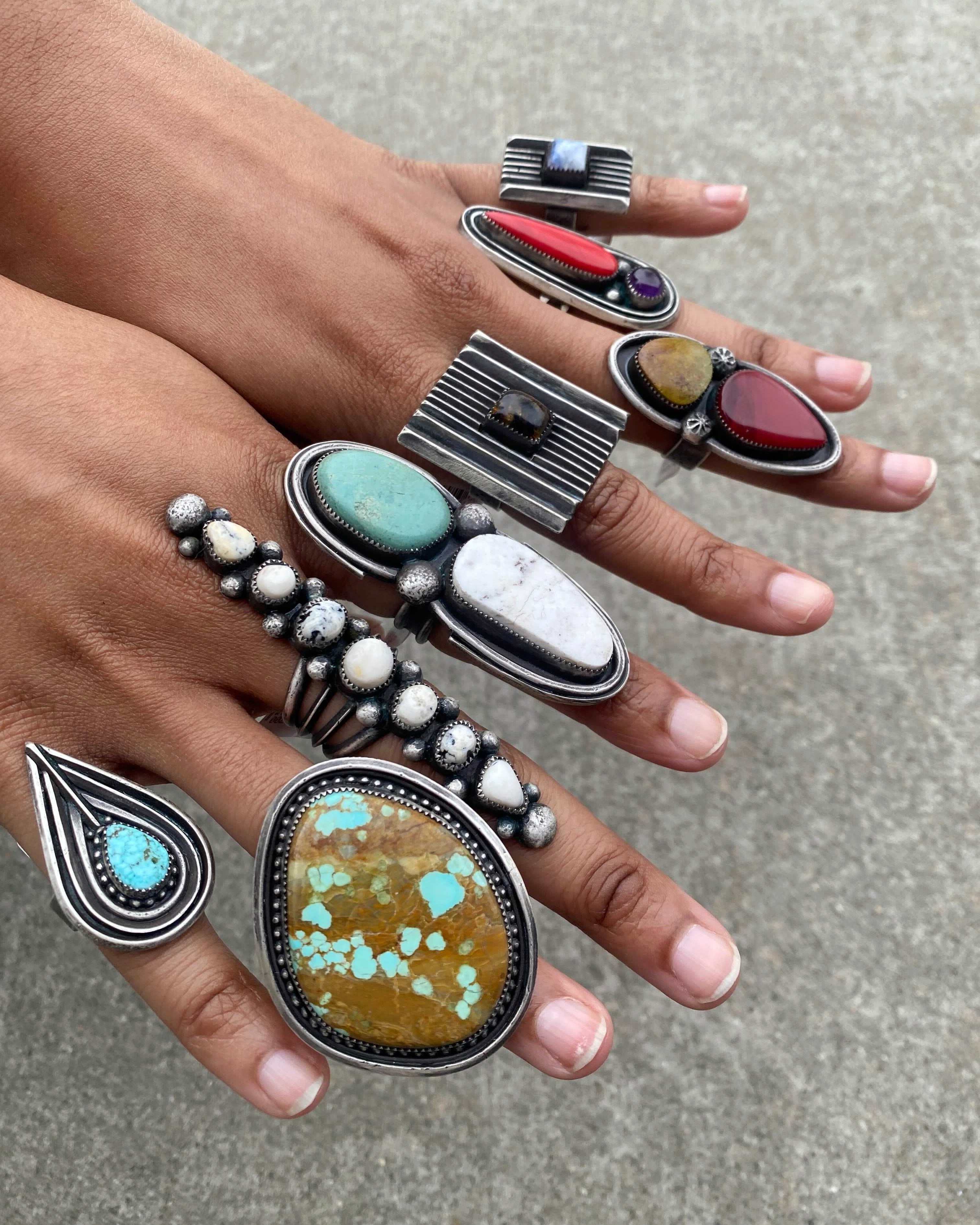 • DROPLET • turquoise + silver ring