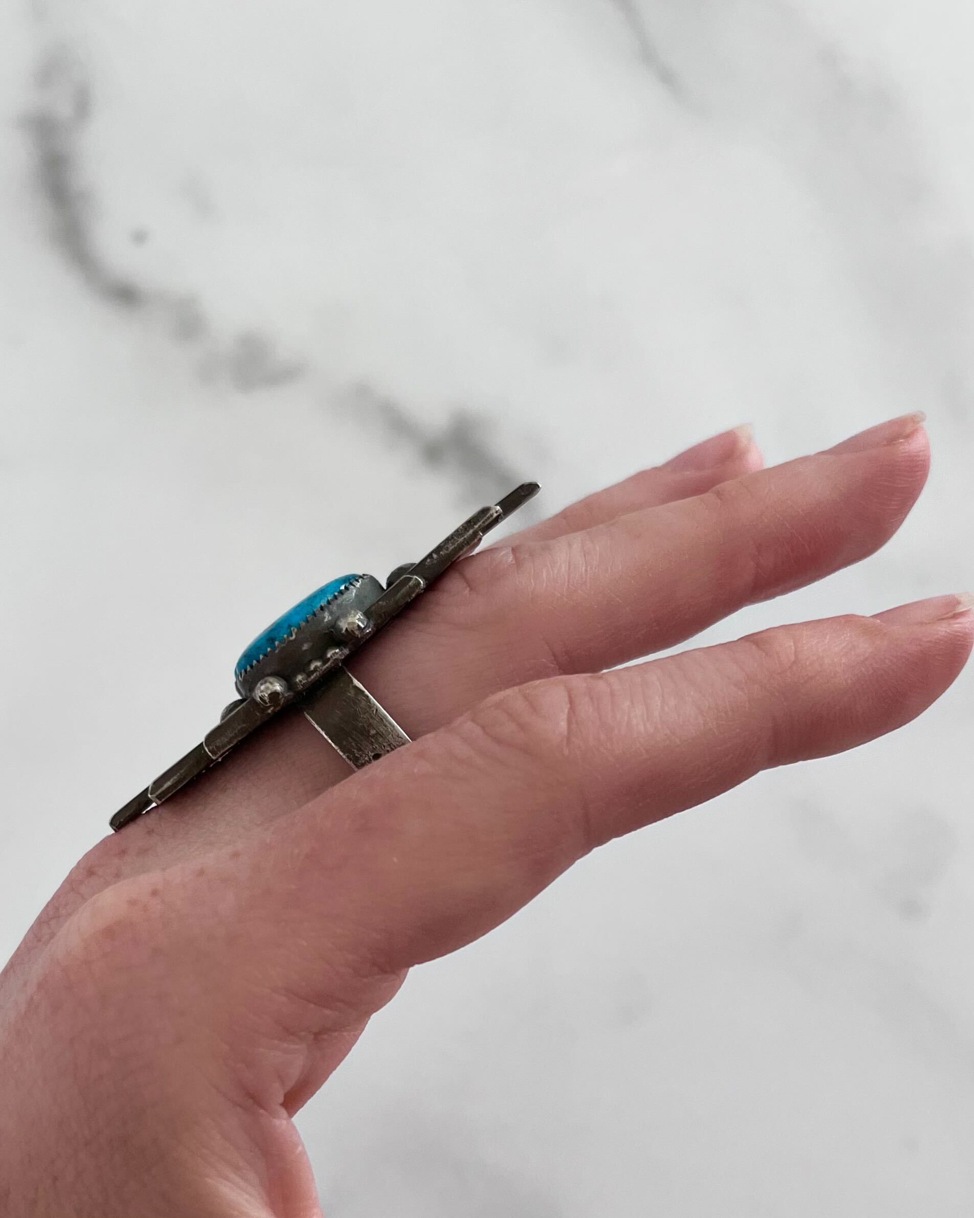 • HEART DECO • turquoise + silver ring