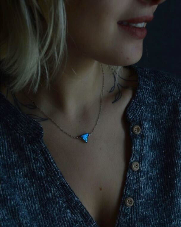 • STRAY • labradorite + silver necklace