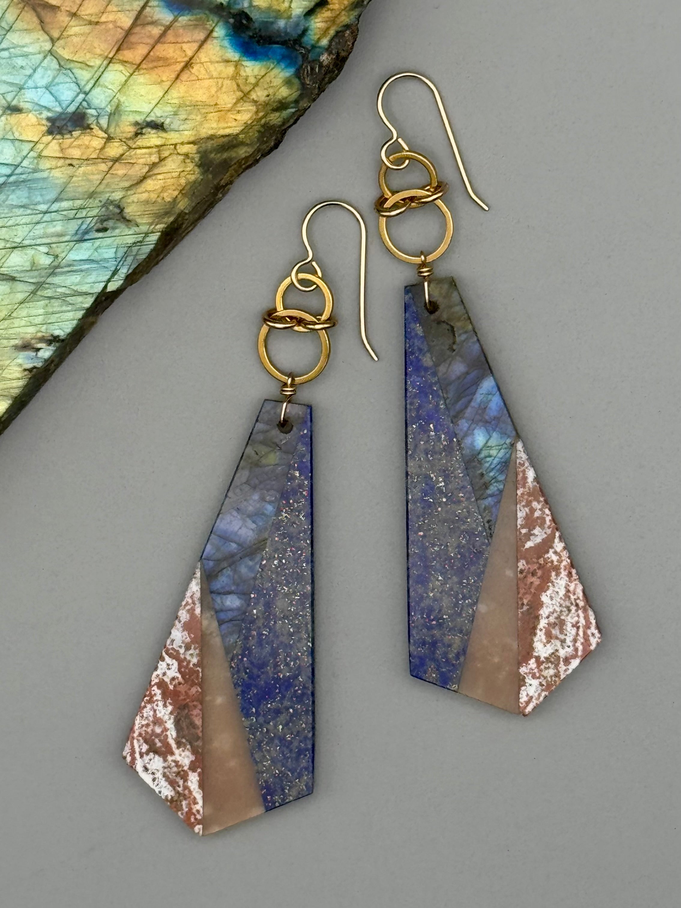 •EOWYN• intarsia + gold earrings