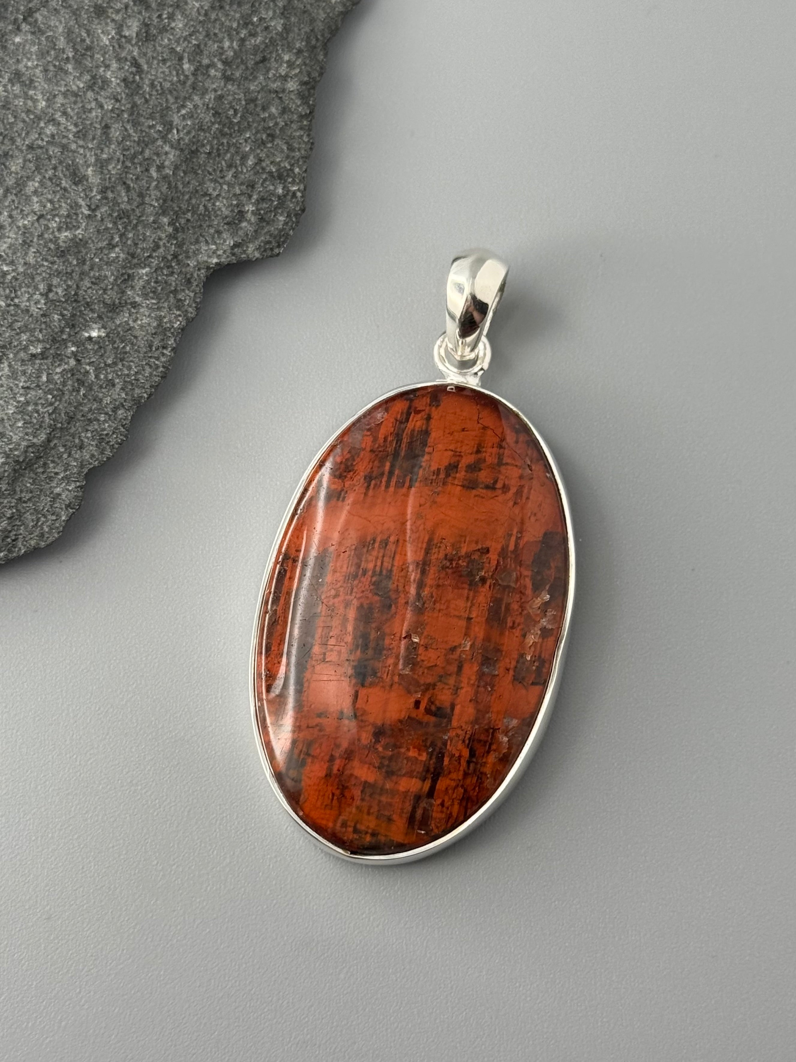 •RED PIETERSITE - MEDIUM OVAL• sterling silver pendant