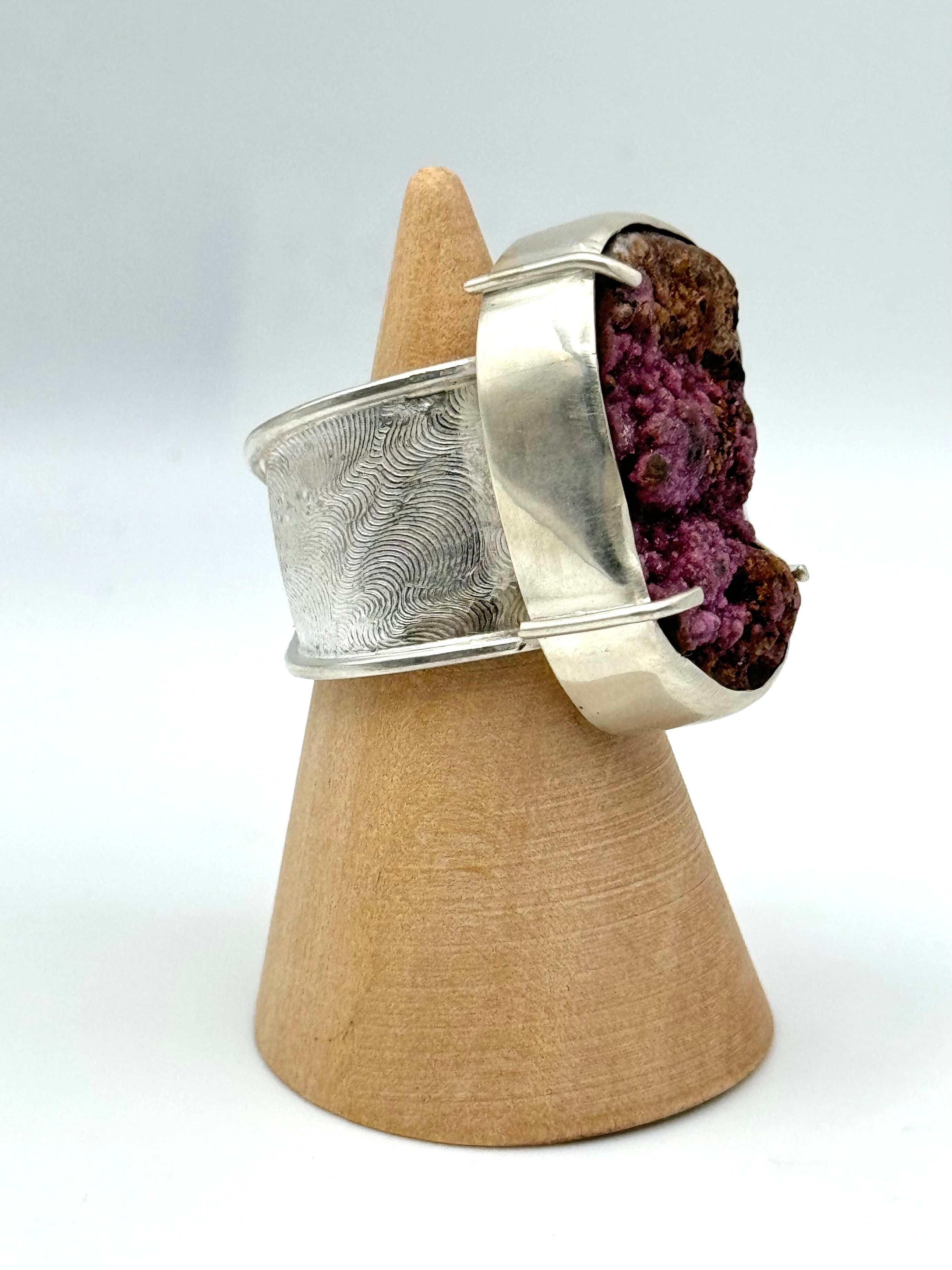 •DIVINE LOVE• cobalto calcite + sterling silver adjustable ring