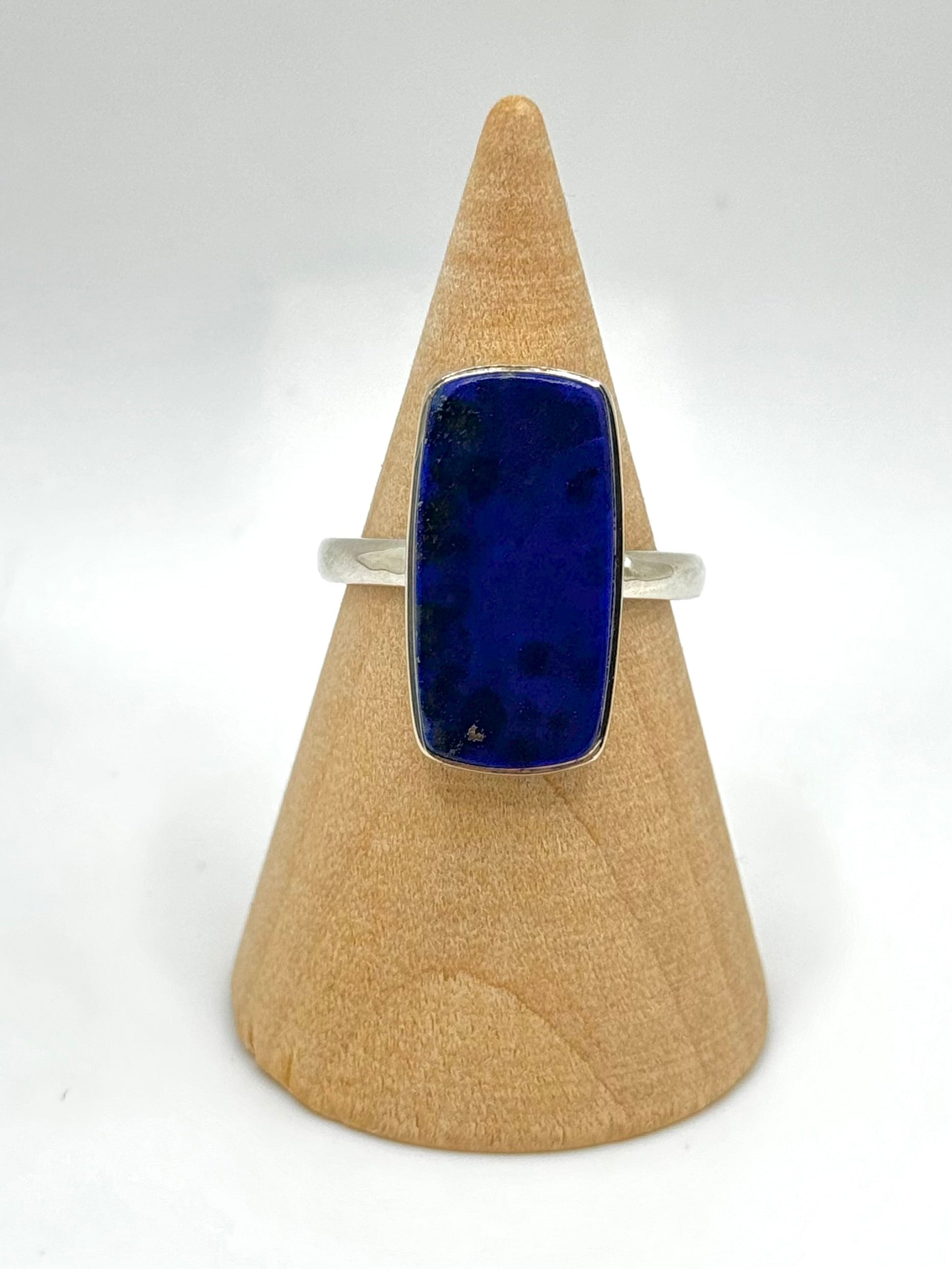 •LAPIS - LARGE SOFT RECTANGLE• silver ring (size 8.25)