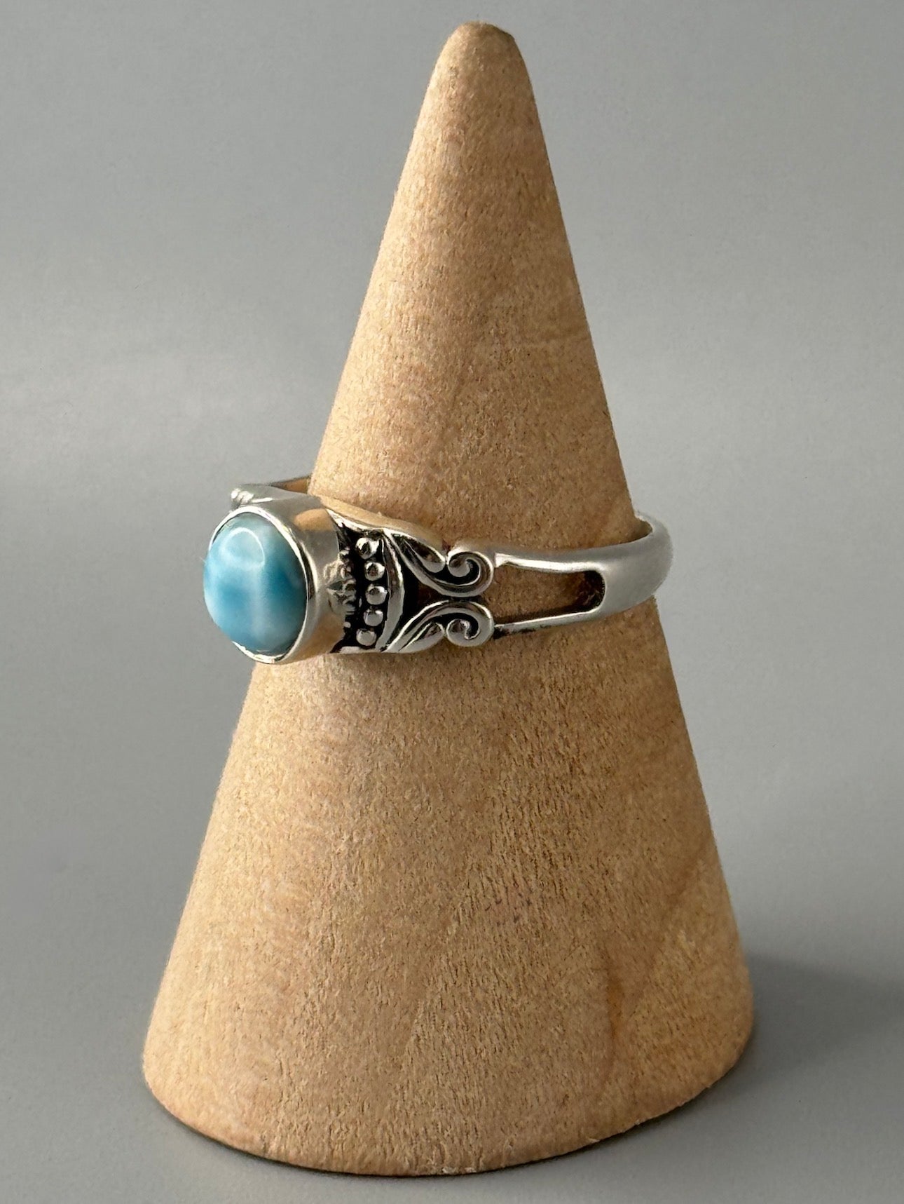 •LARIMAR - ADORNED• sterling silver ring (various sizes)