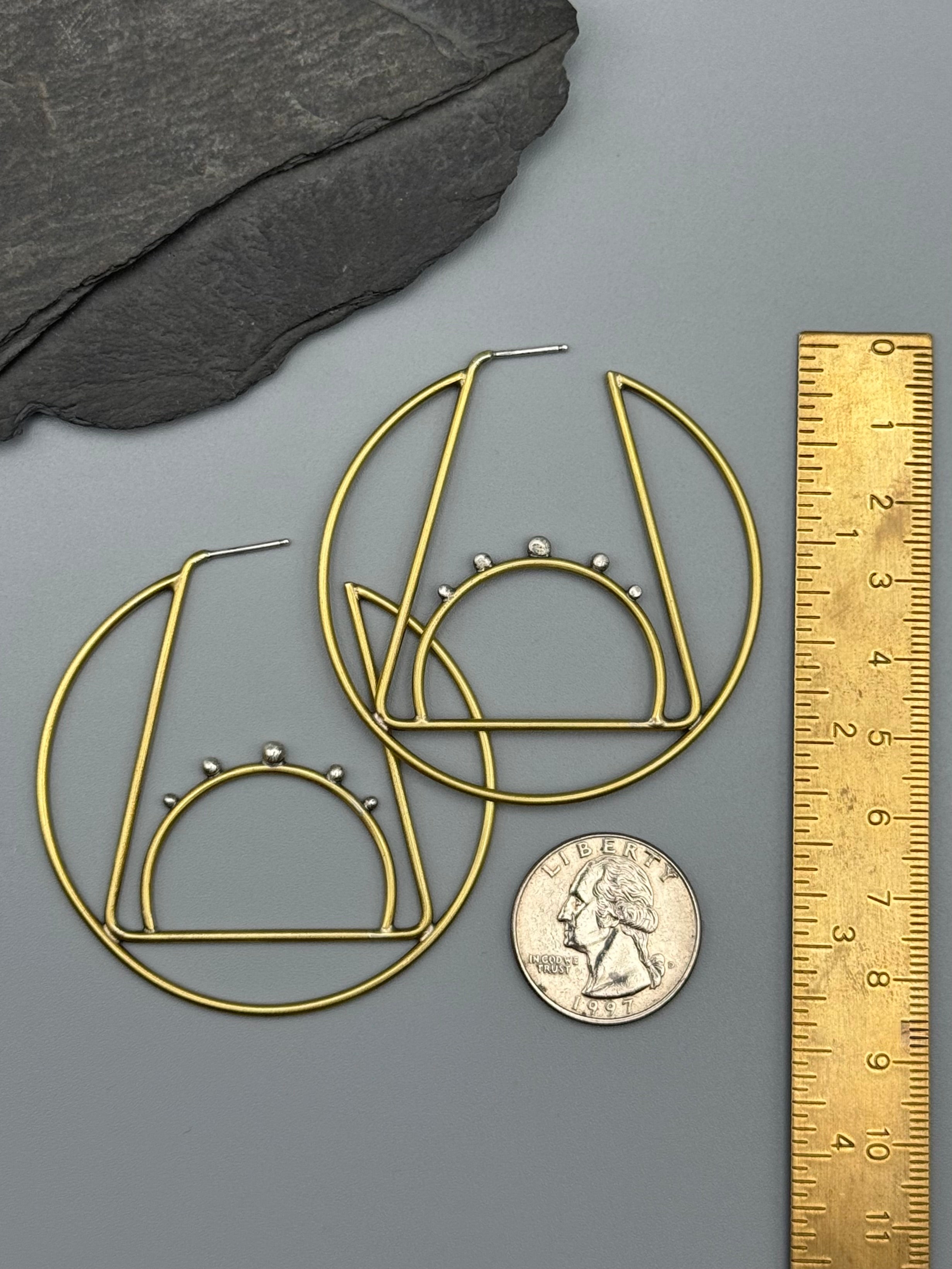 •SOFINAE• mixed metal hoop earrings