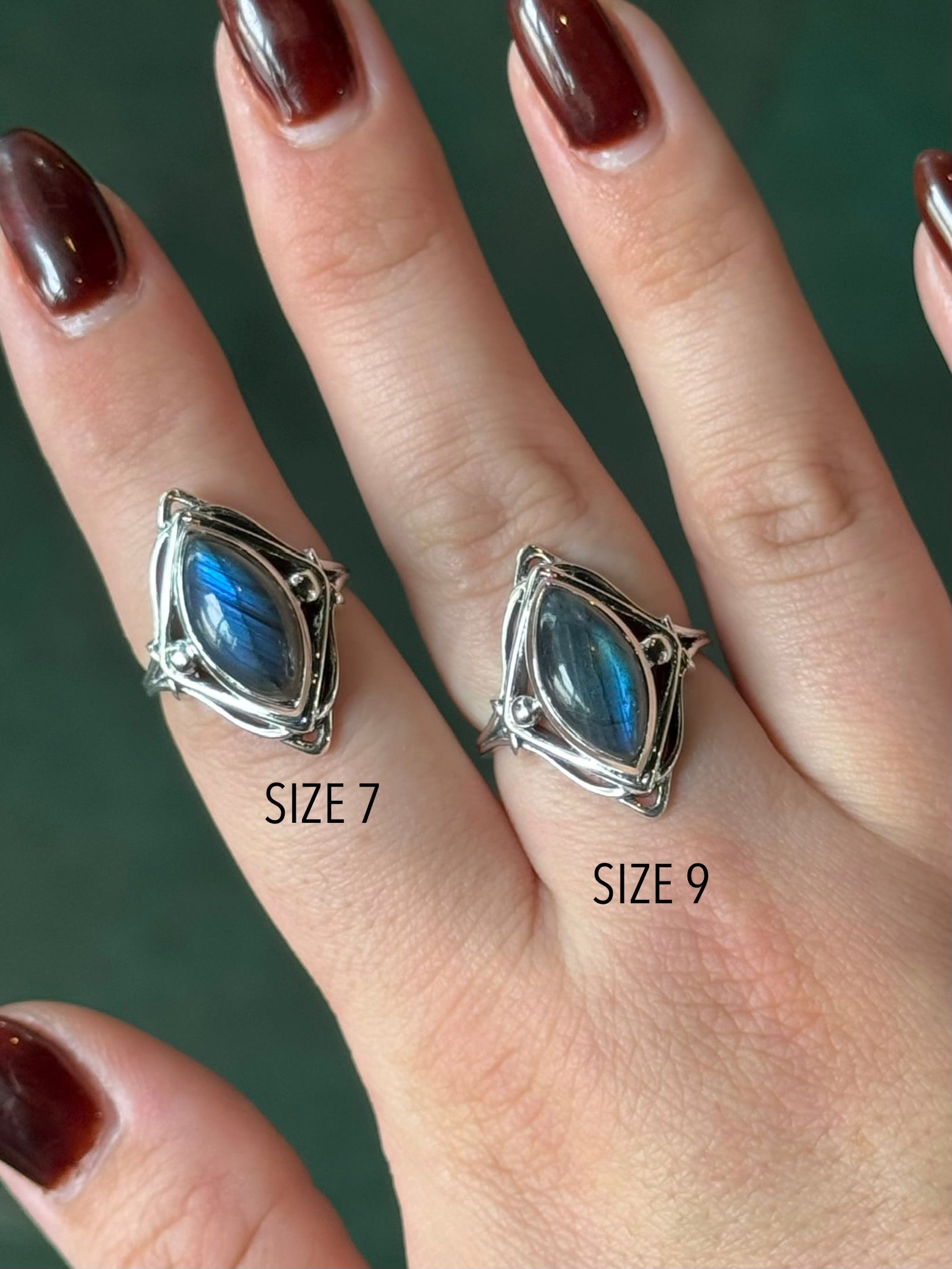 •LABRADORITE - LOTHLÓRIEN• sterling silver ring (various sizes)