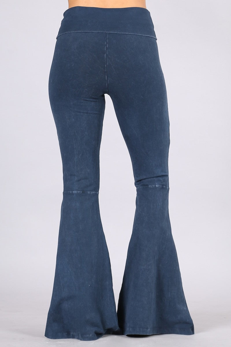 •STEVIE - CHARCOAL NAVY• cotton blend bell bottoms