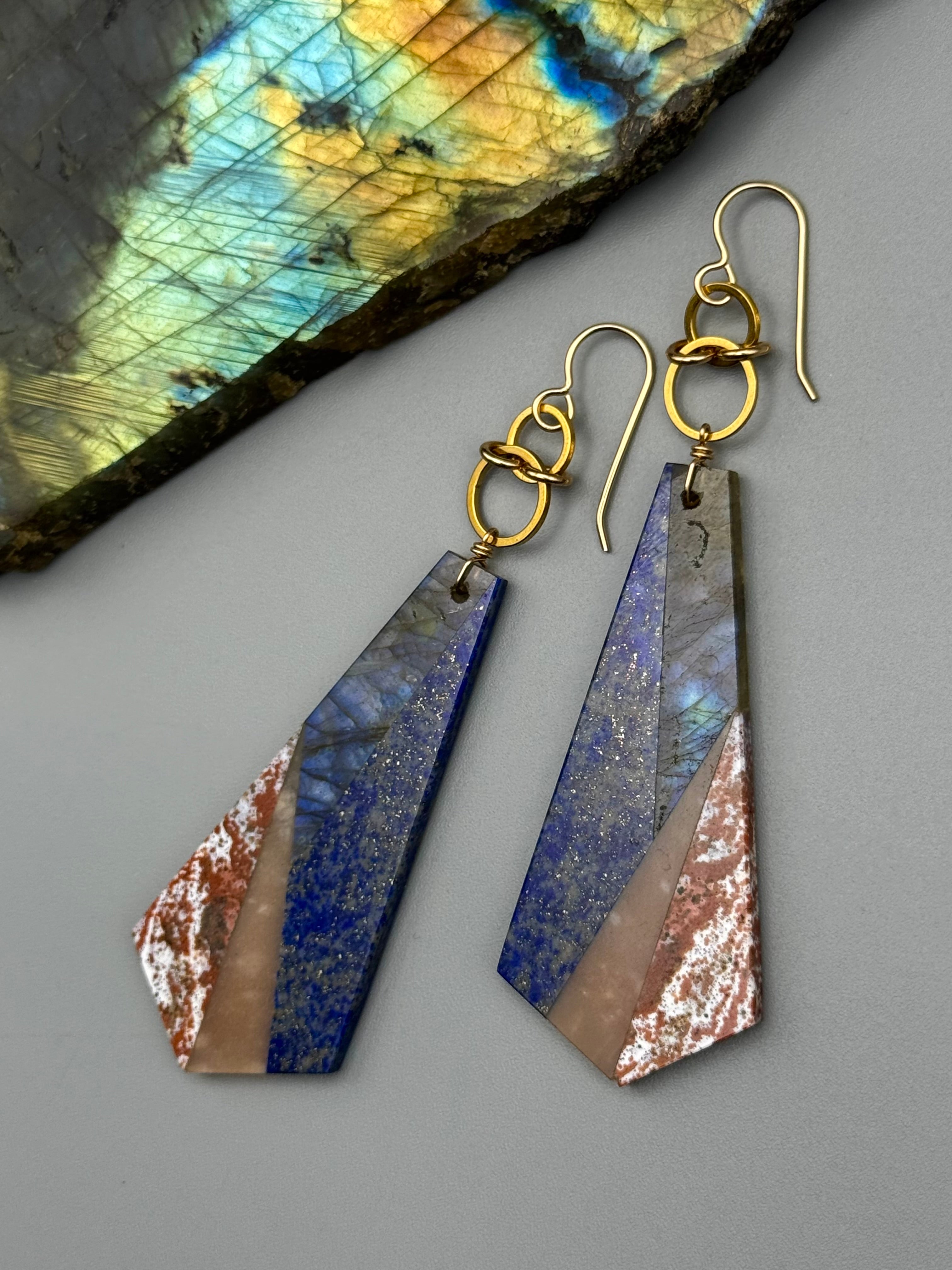 •EOWYN• intarsia + gold earrings