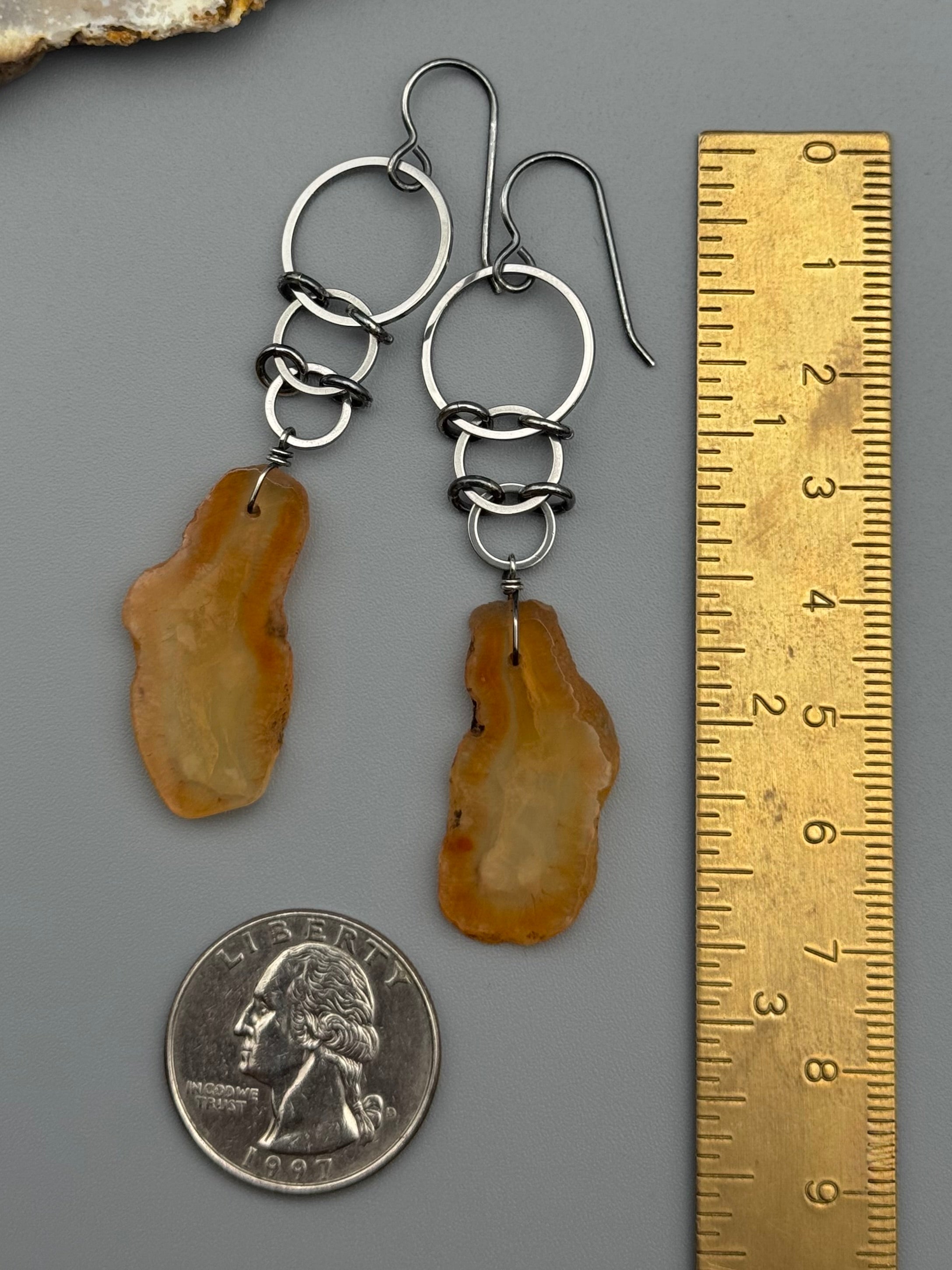 •EOWYN• carnelian + silver earrings