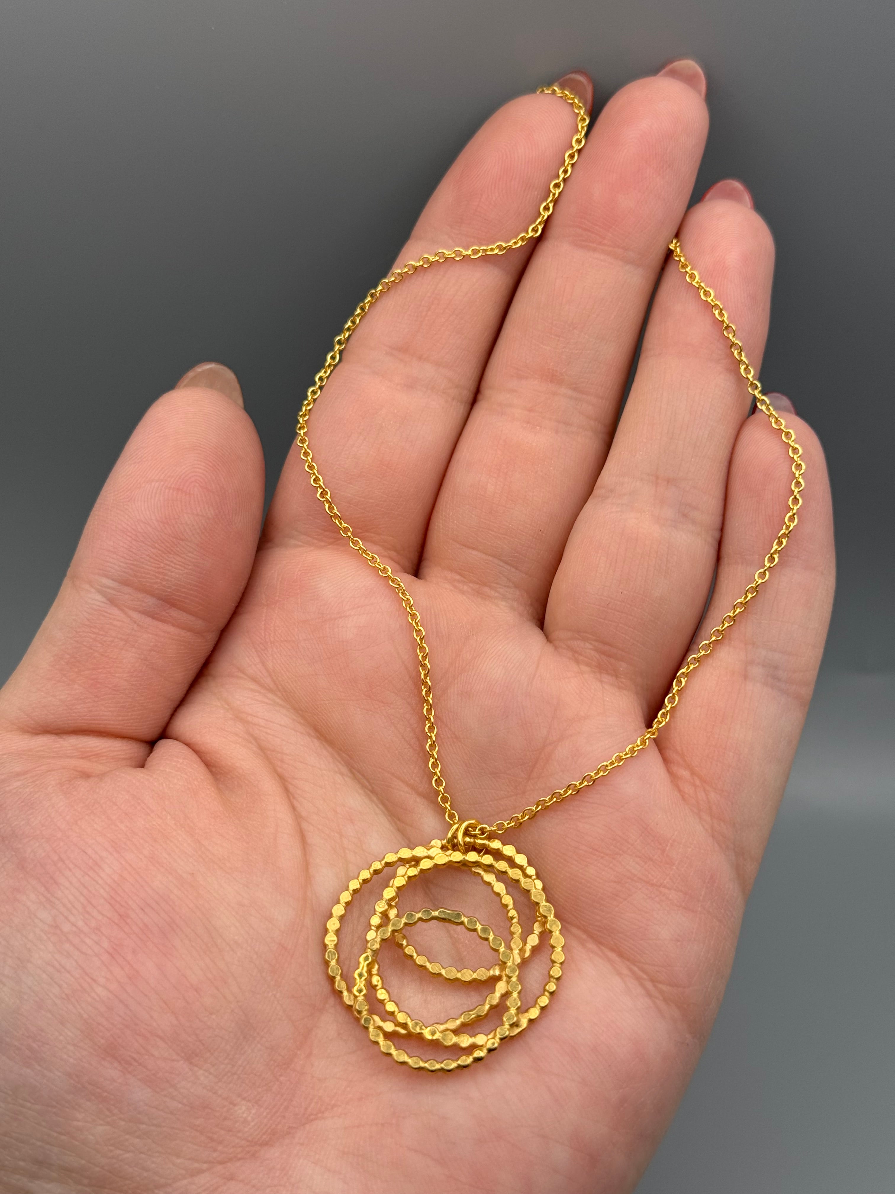 •DOTTED GALAXY• gold vermeil necklace (18" long)