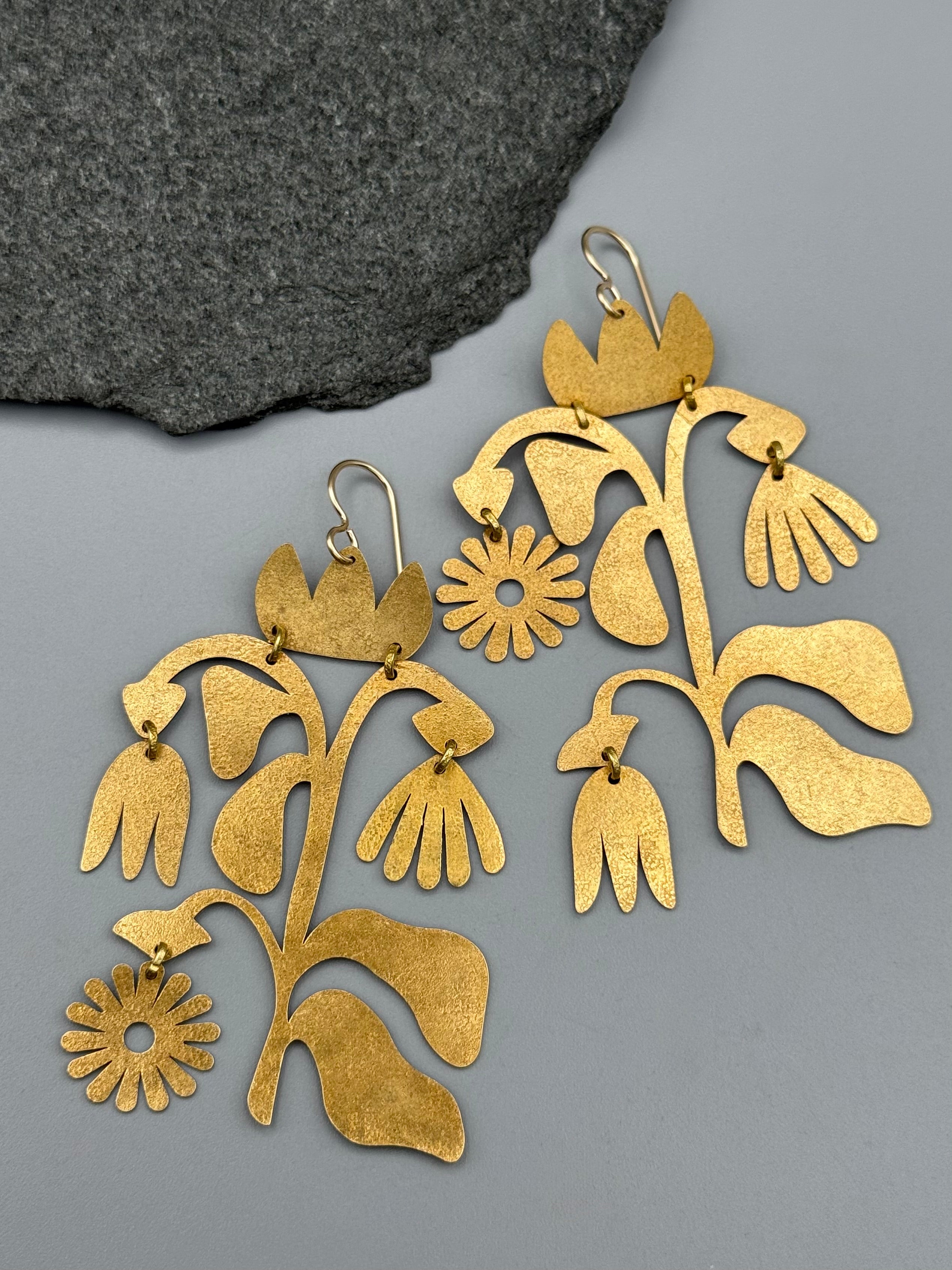 •WILD• gold dangle earrings