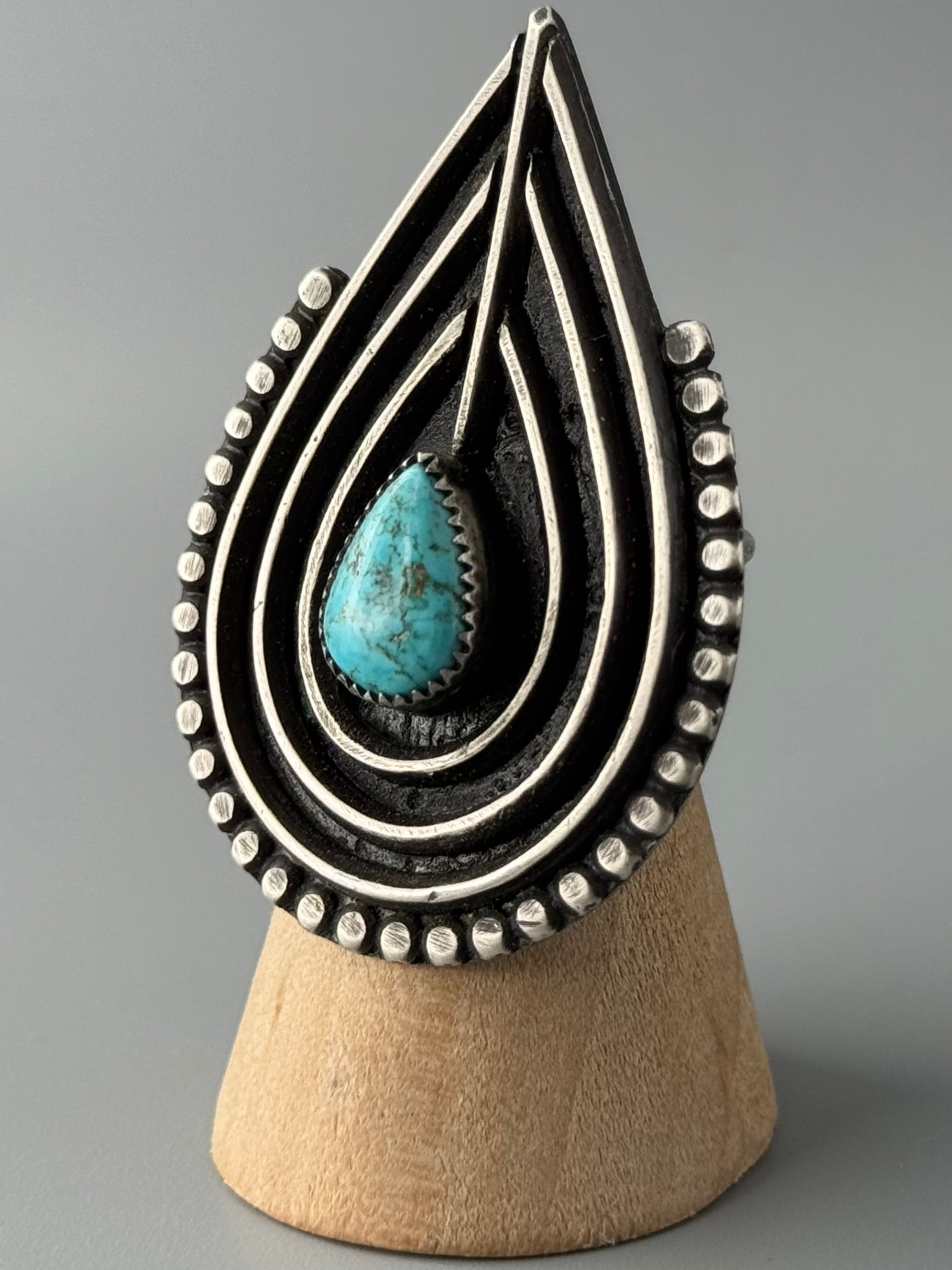 •RECURSION• turquoise + silver ring (size 7.25)