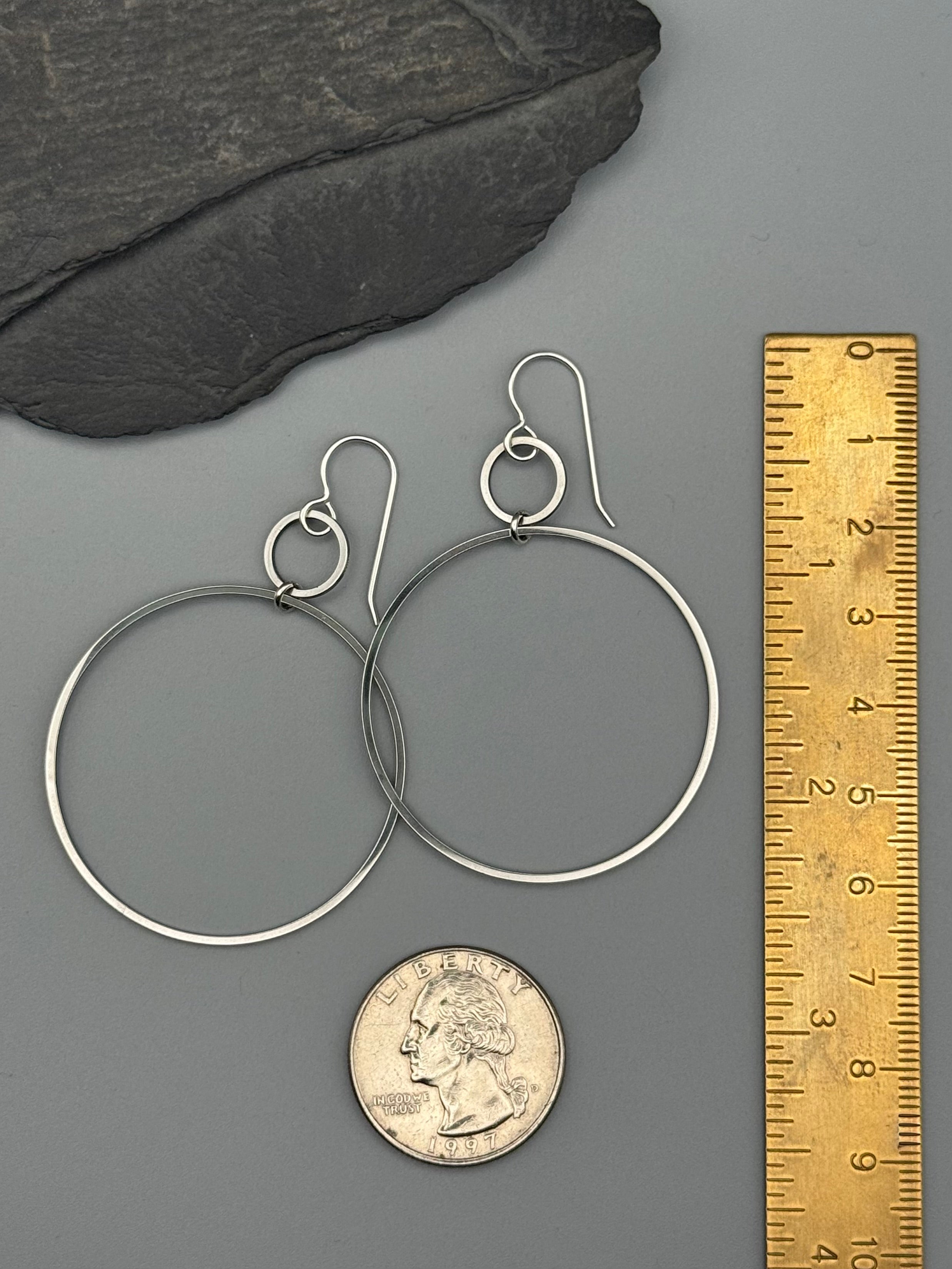 •EQUA-ORBIT LARGE• silver dangle earrings